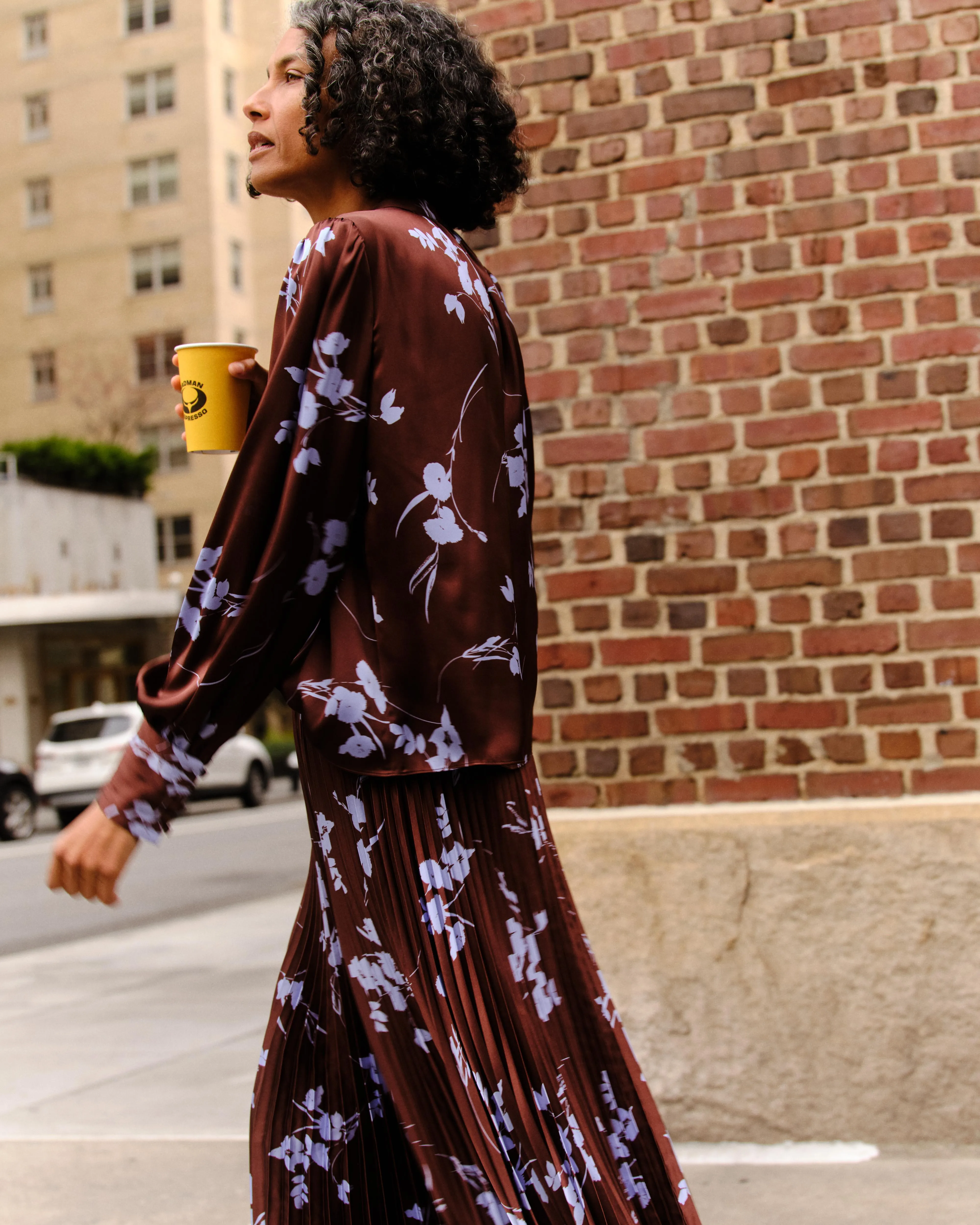 Victoria Long Sleeve Top-Upstate Floral Espresso sold by Cartolina product image thumbnail 2