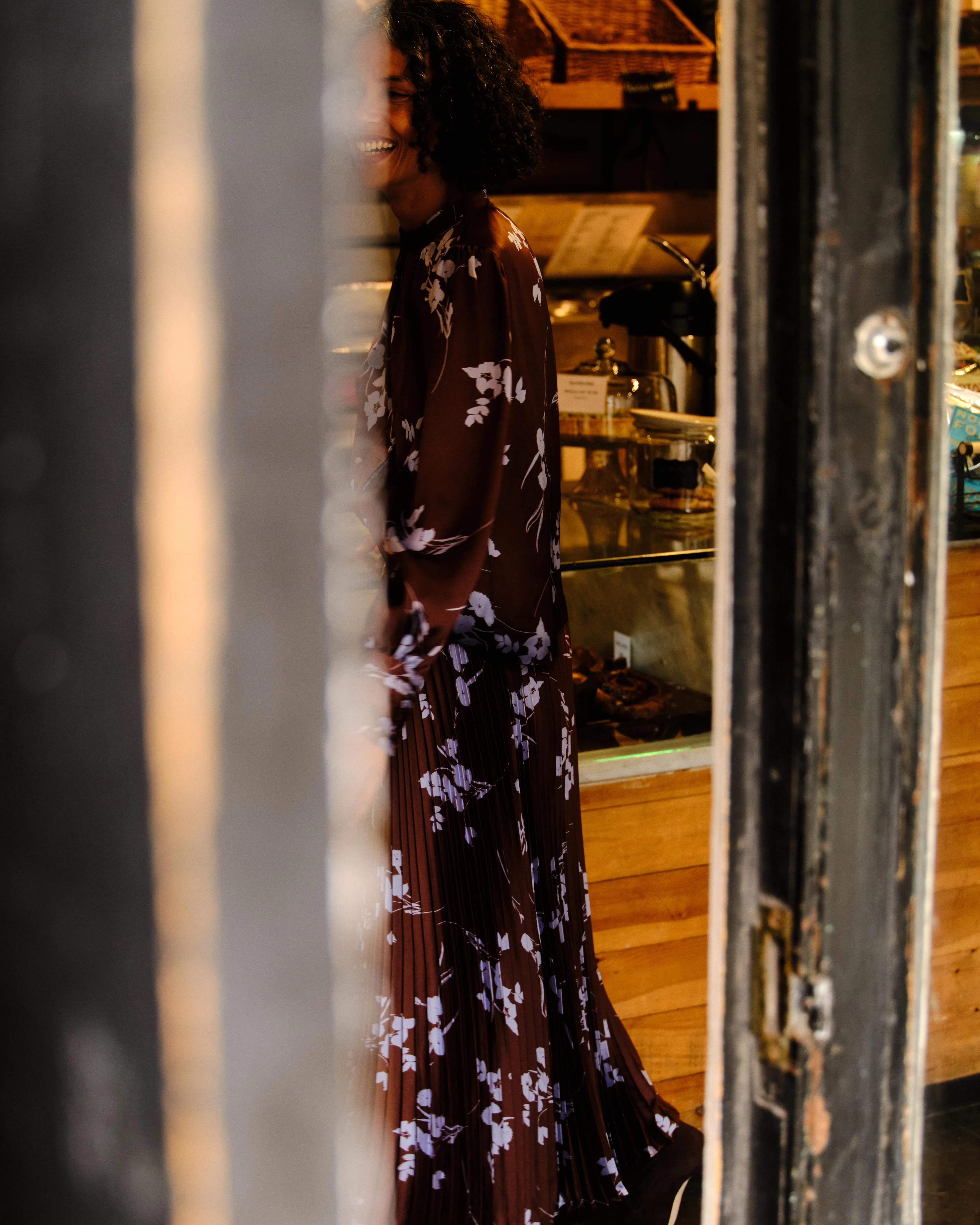 Victoria Long Sleeve Top-Upstate Floral Espresso sold by Cartolina product image thumbnail 3