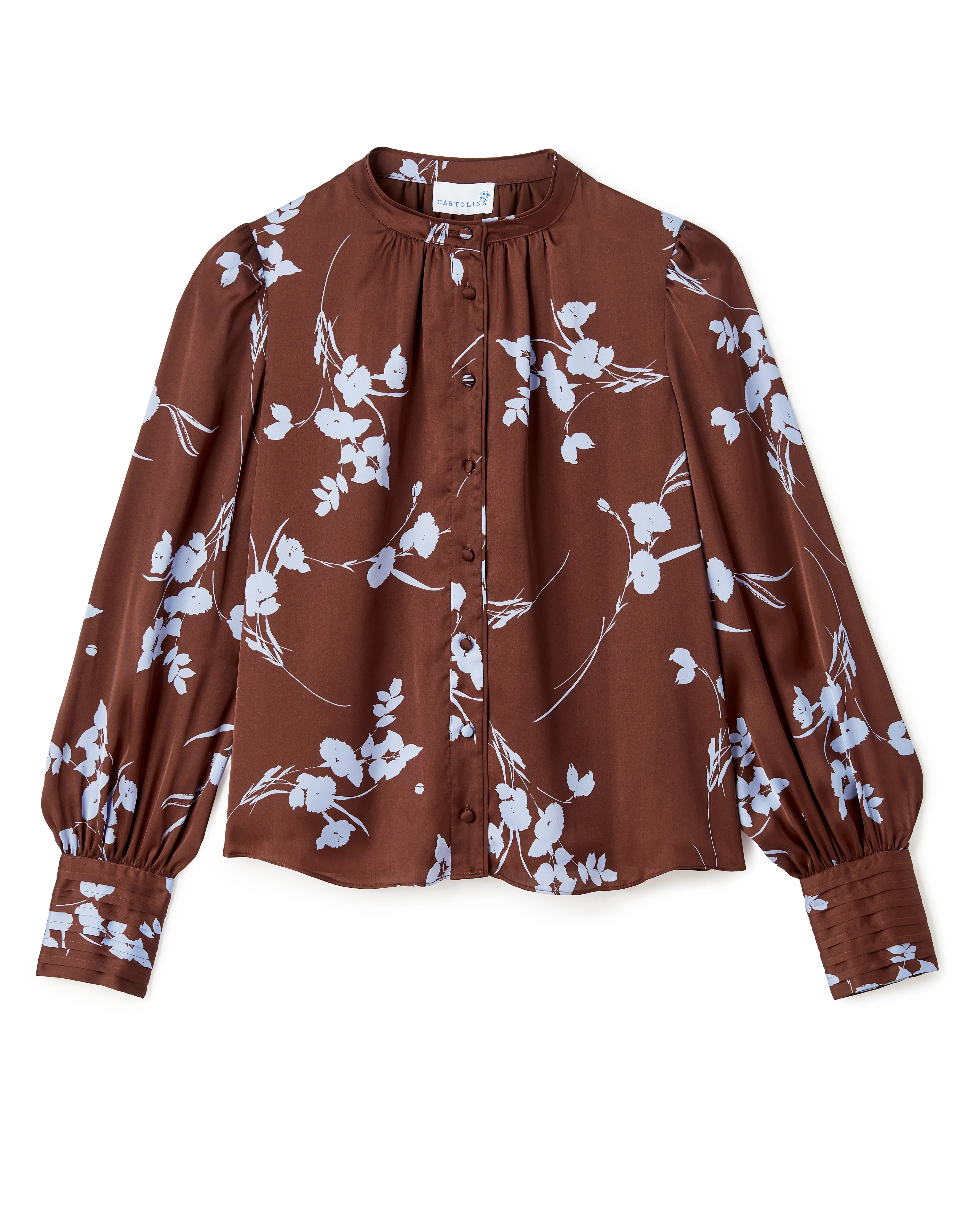 Victoria Long Sleeve Top-Upstate Floral Espresso sold by Cartolina