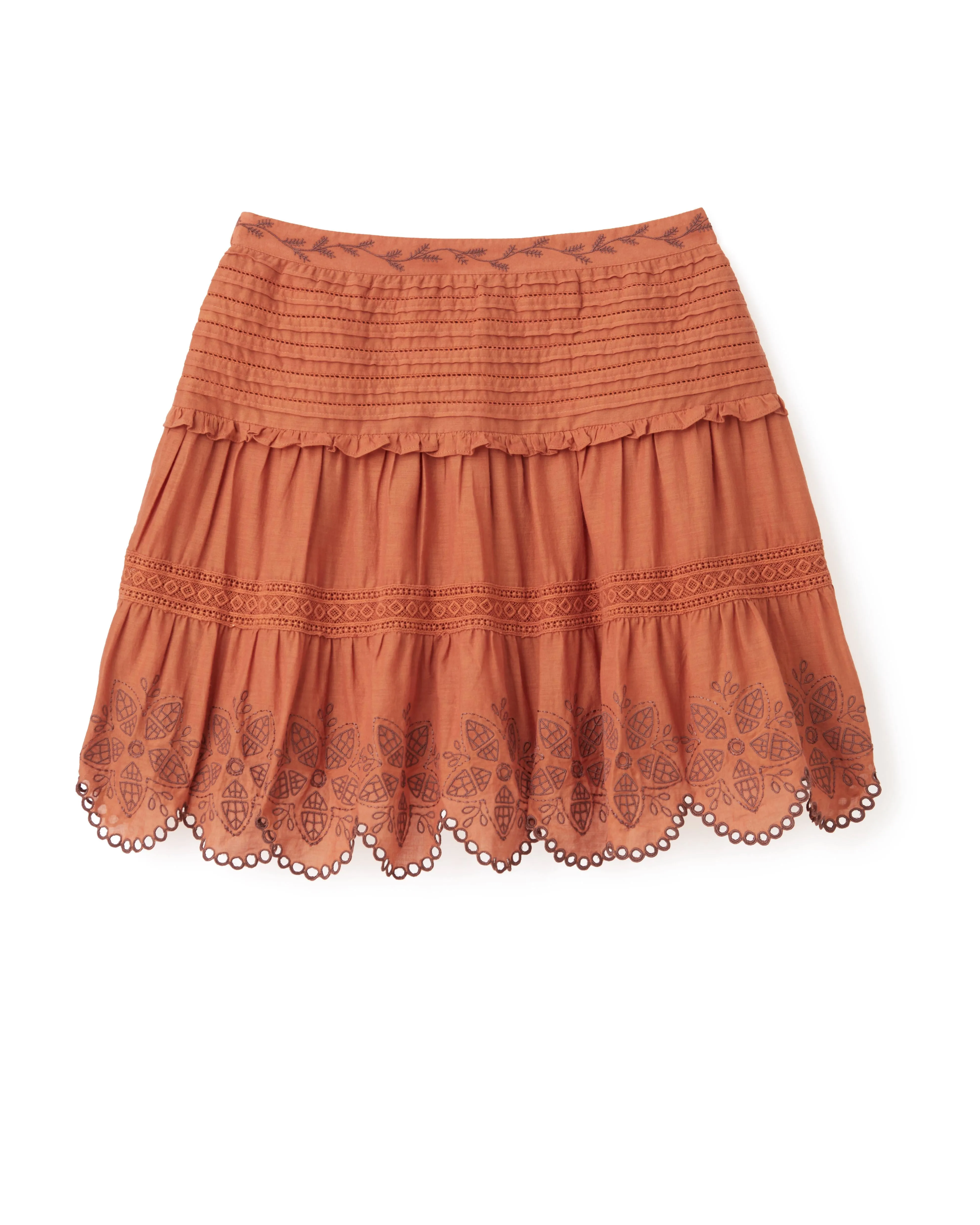 Kylie Mini Skirt-Clay sold by Cartolina