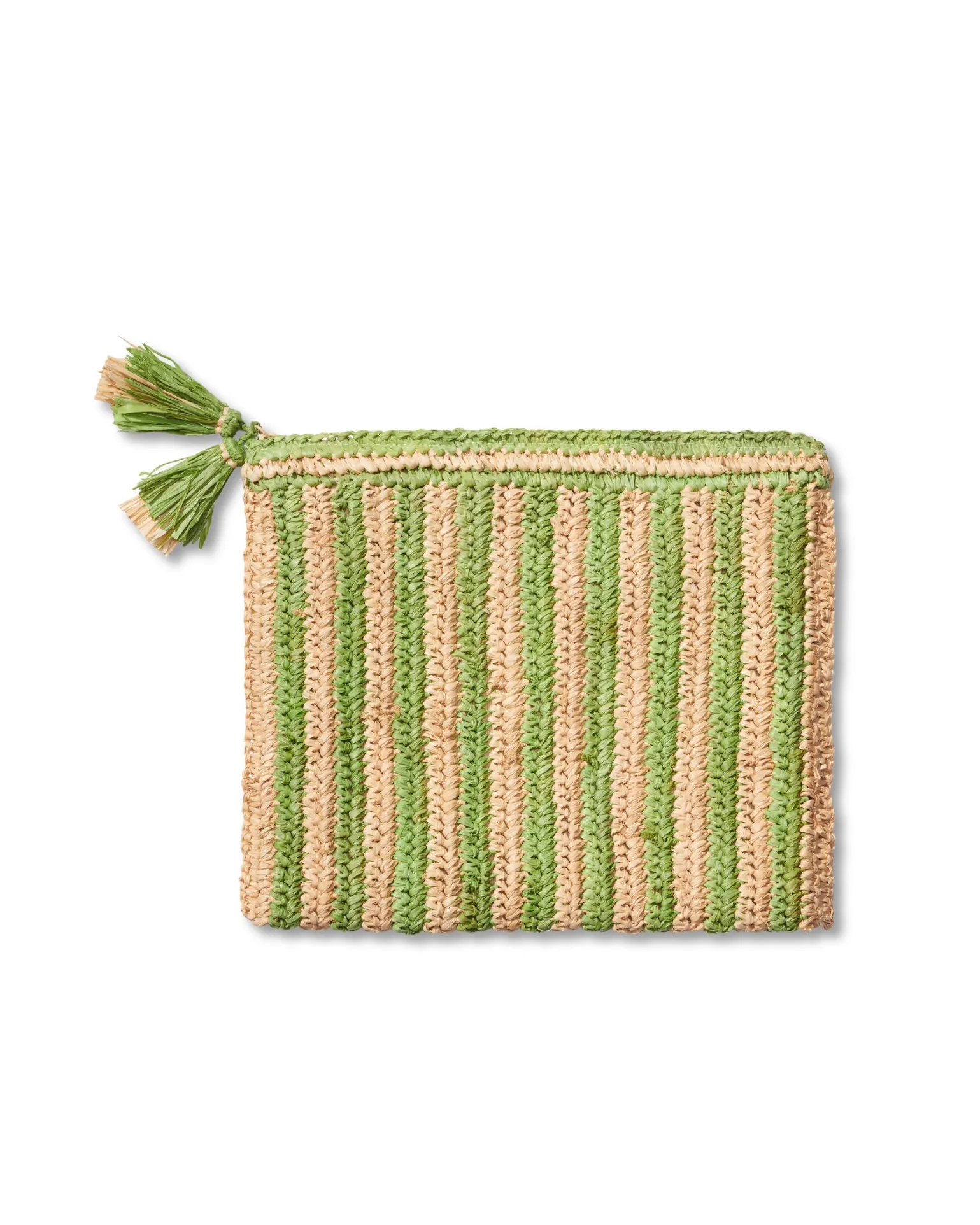 Large Striped Raffia Pouch sold by Cartolina
