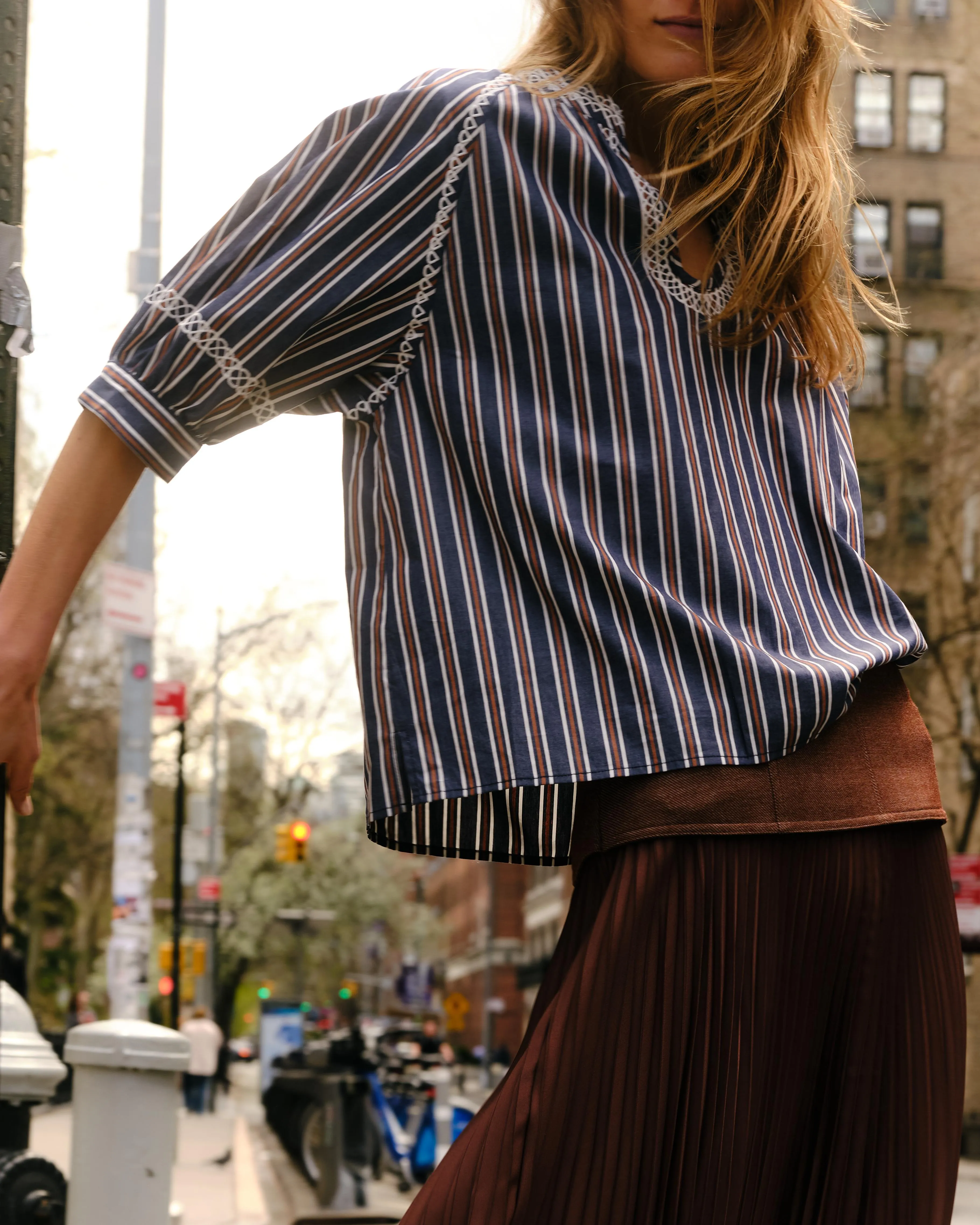 Eleanor Top-Cartolina Navy Stripe sold by Cartolina product image thumbnail 2