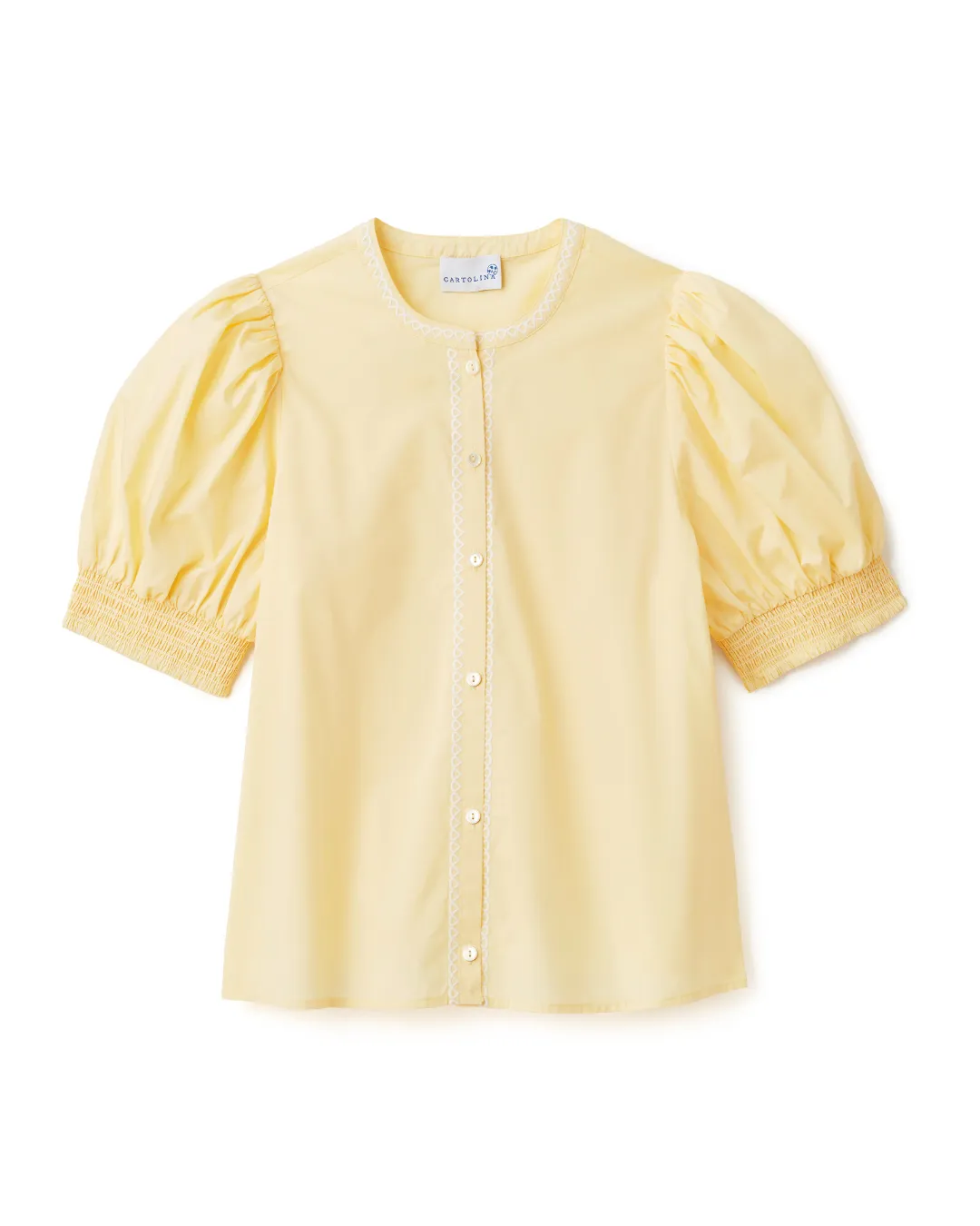 Milli Puff Sleeve Top-Pale Lemon sold by Cartolina