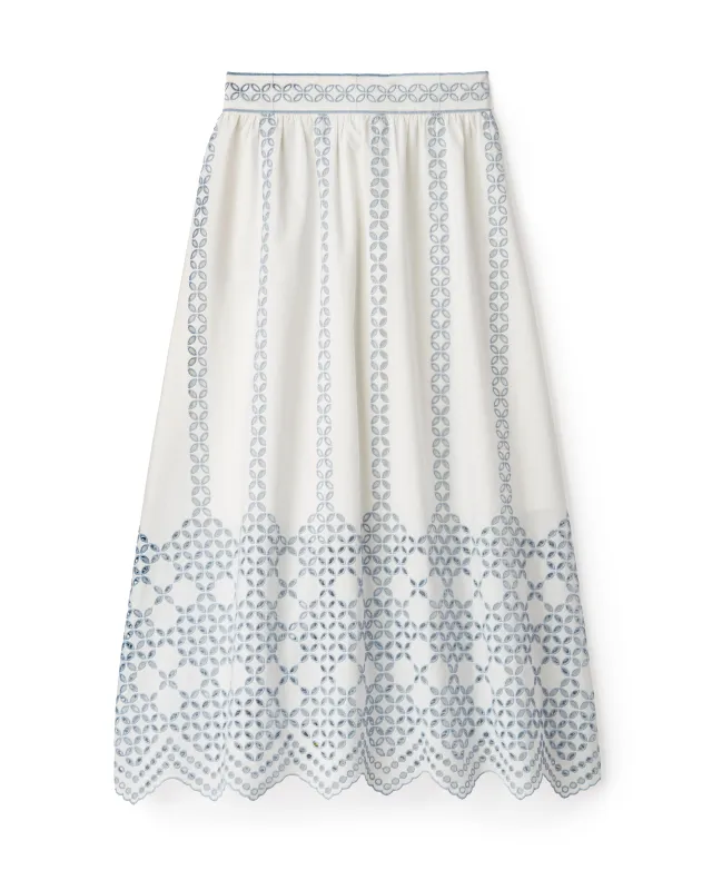 Celine Midi Skirt-Optic White sold by Cartolina