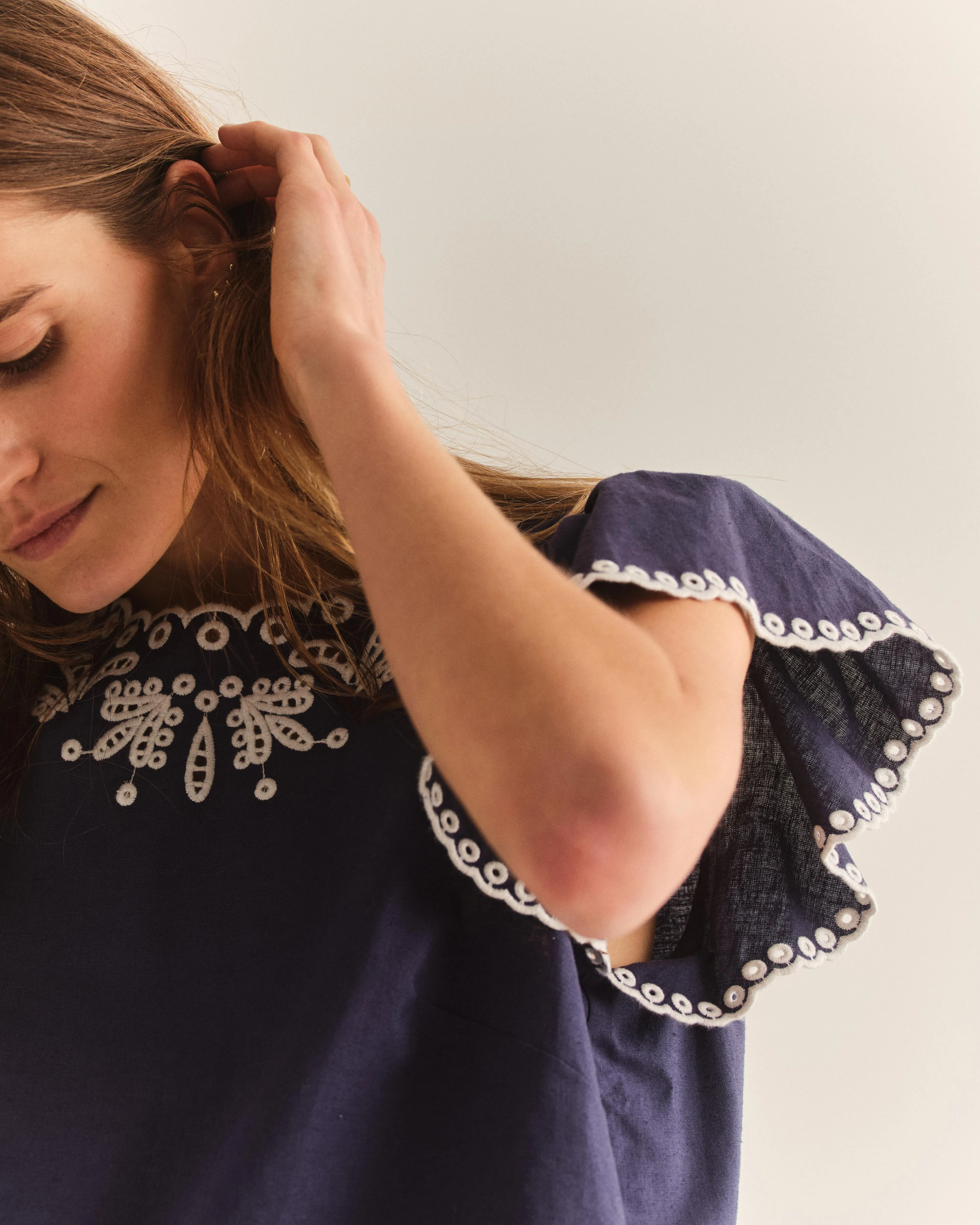 Cora Top-Indigo sold by Cartolina product image thumbnail 3