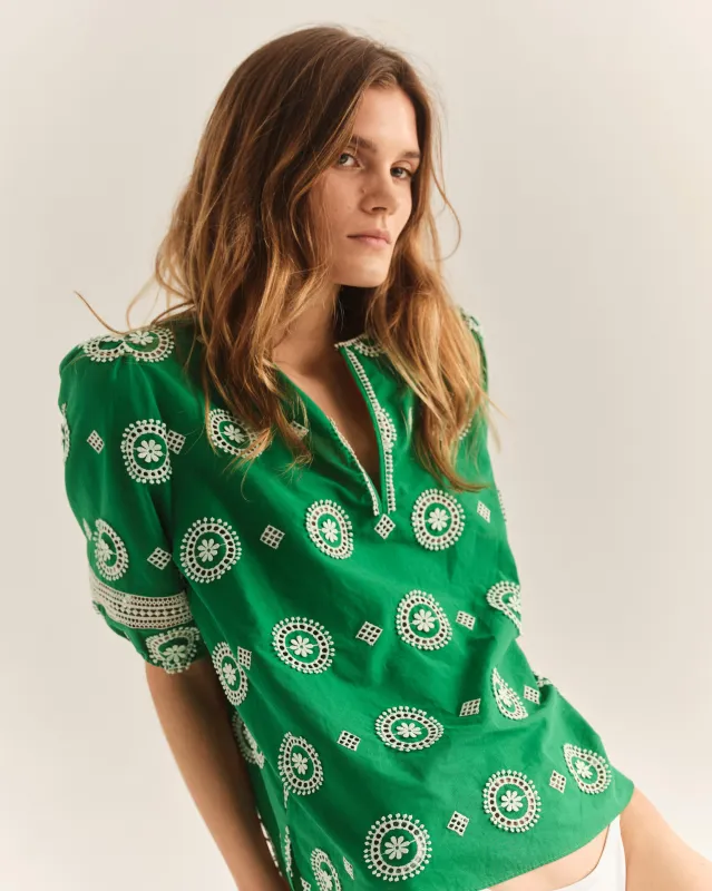 Roan Top-Jade Green sold by Cartolina