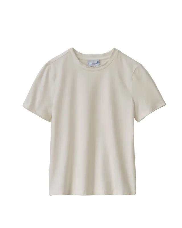 Dylan Crewneck Tee-Optic White sold by Cartolina