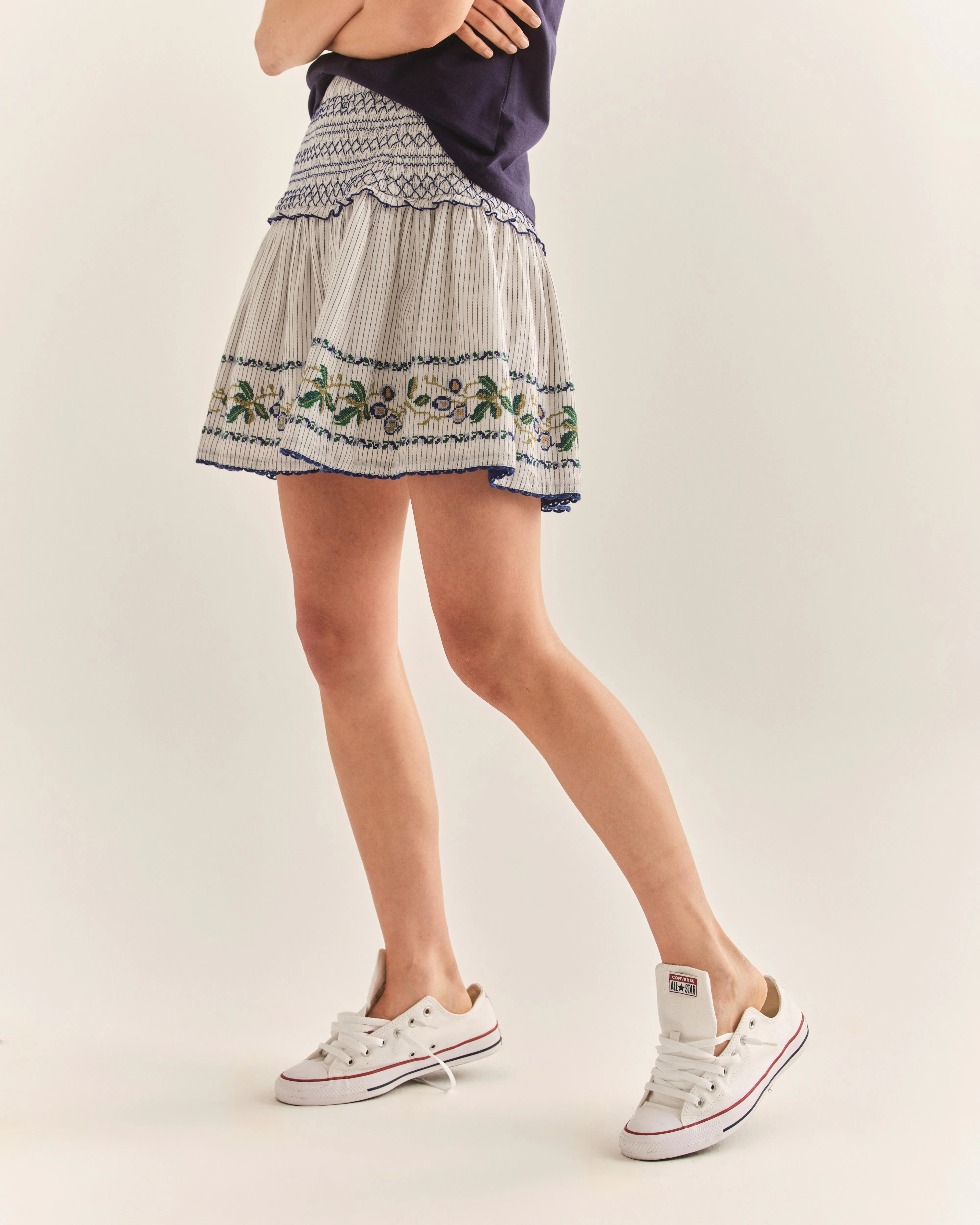 Kylie Mini Skirt-Ivory sold by Cartolina