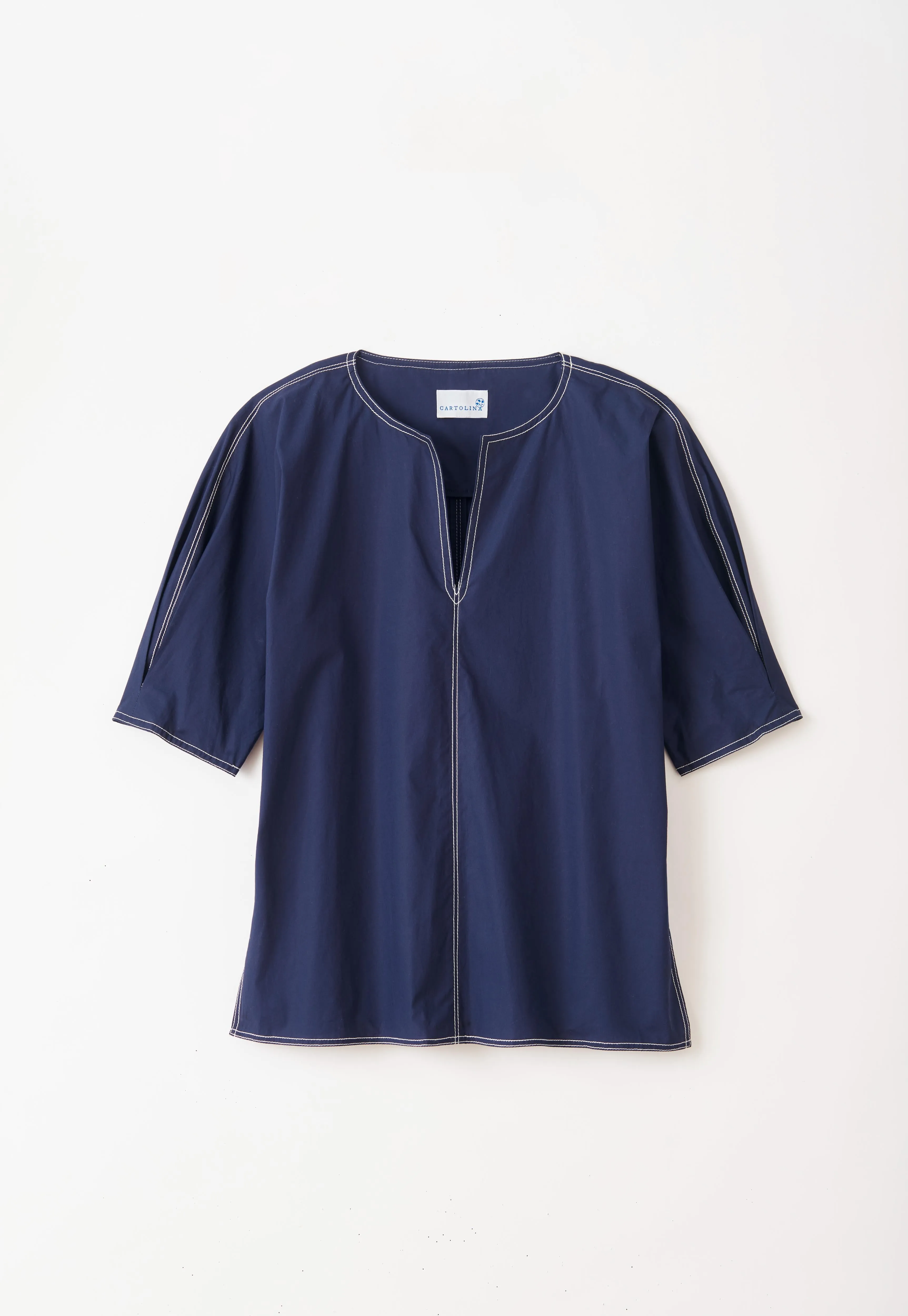 Sloane Poplin Top-Midnight Blue sold by Cartolina product image thumbnail 2