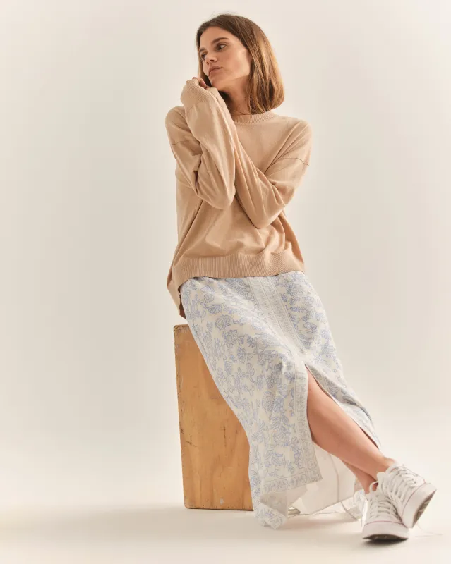 Clara Midi Skirt-Kallithea-Ivory sold by Cartolina