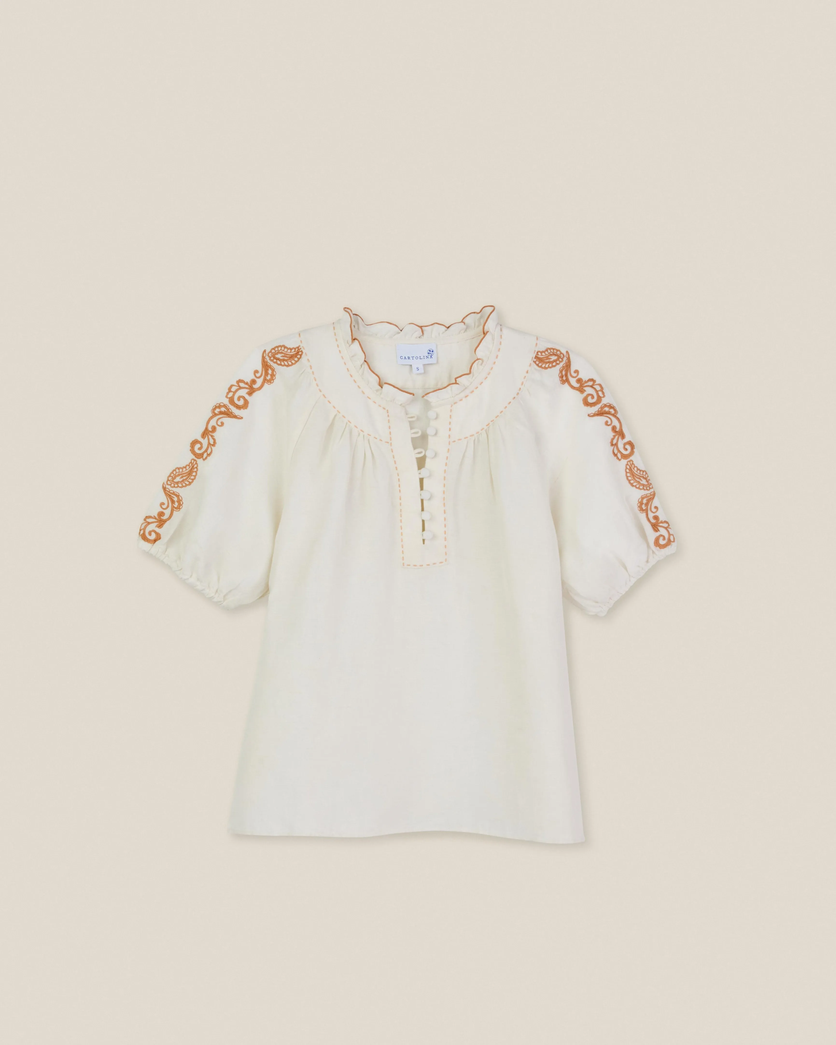 Marisol Ss Top-Ivory sold by Cartolina product image thumbnail 2