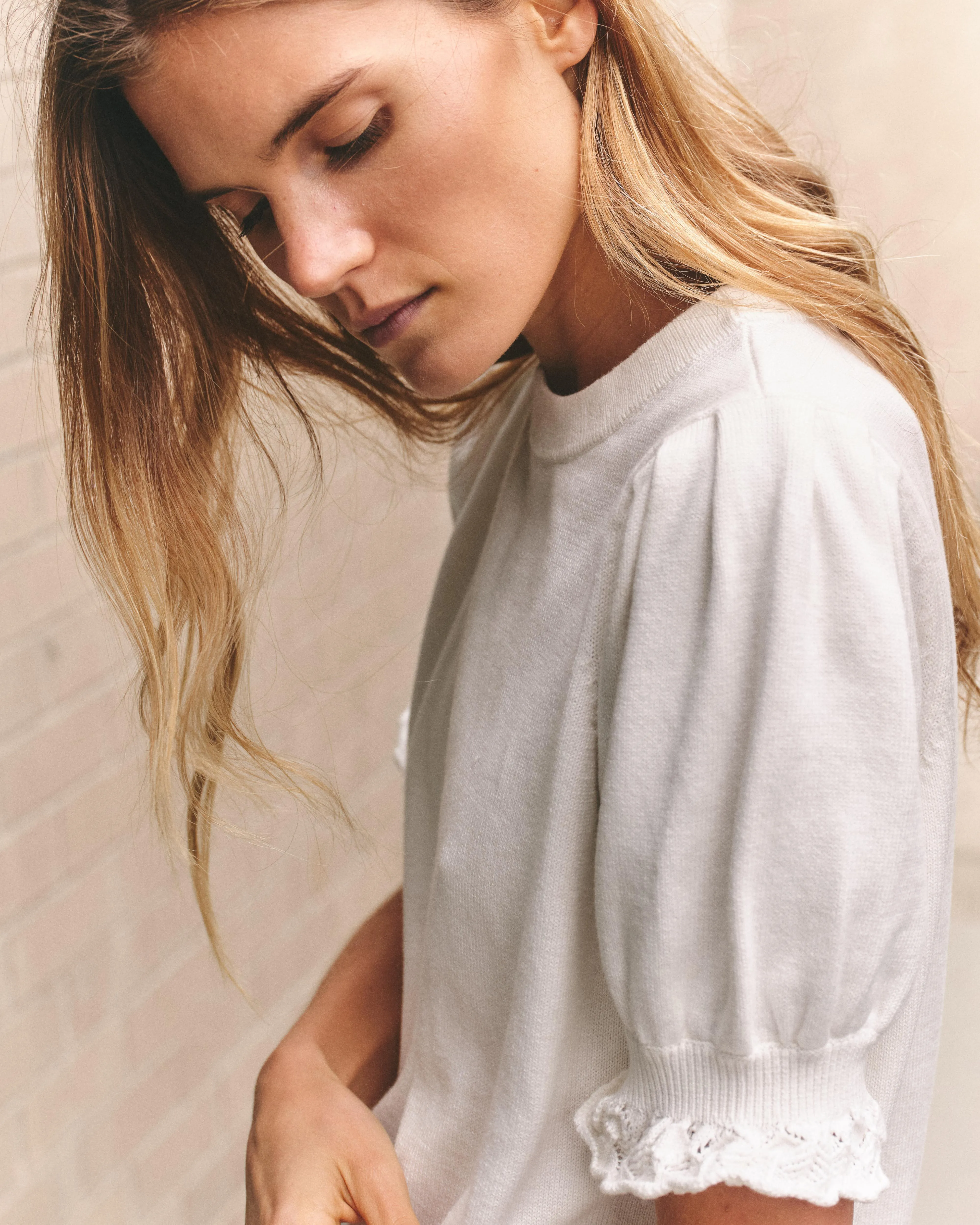 Fallon Ss Pullover-Ivory sold by Cartolina