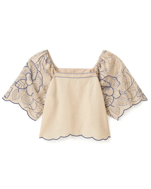 Bryn Top-Natural Linen made by Cartolina