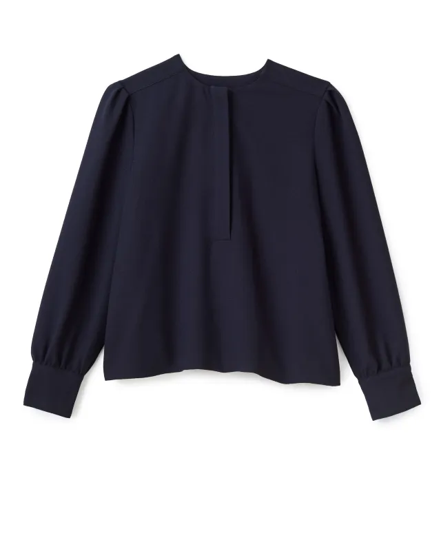 Sage Top-Dark Navy made by Cartolina