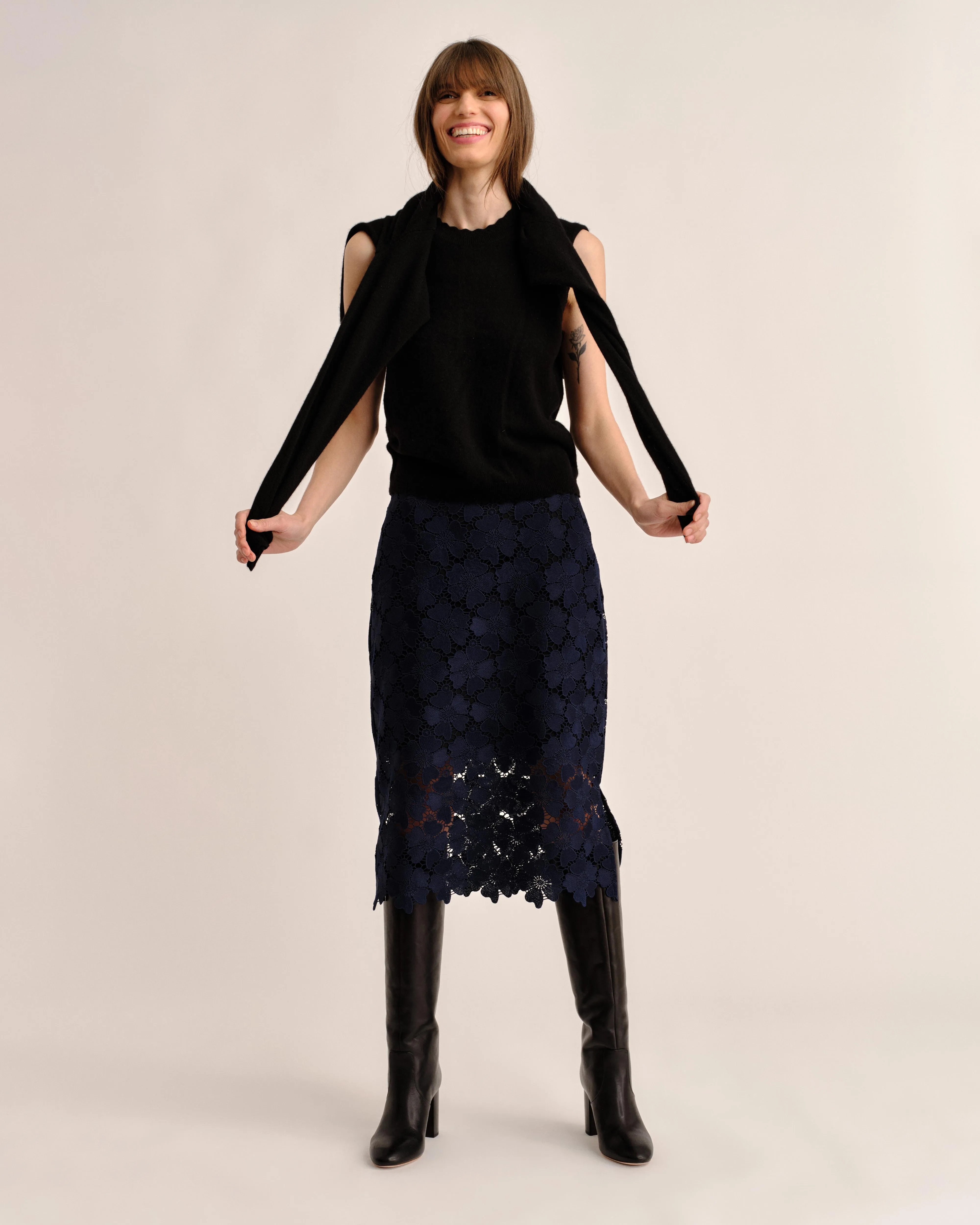 SP26 Lucy Ls Sweater-Noir sold by Cartolina product image thumbnail 5