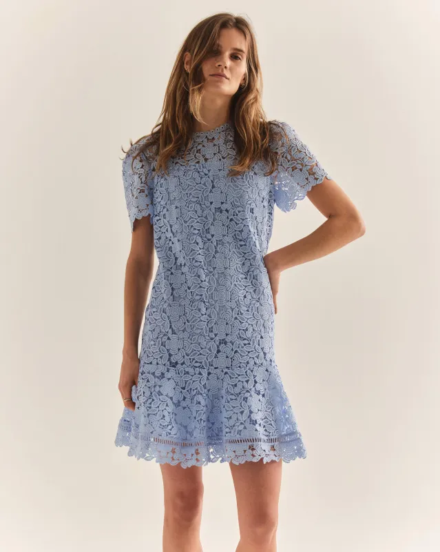Becca Mini Dress-Maya Blue made by Cartolina