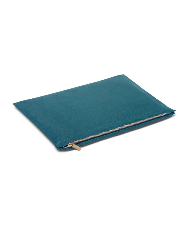 Aerin Suede Pouch - Pool sold by Cartolina