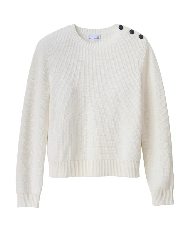 SU26 Collins Sweater-Bright White made by Cartolina