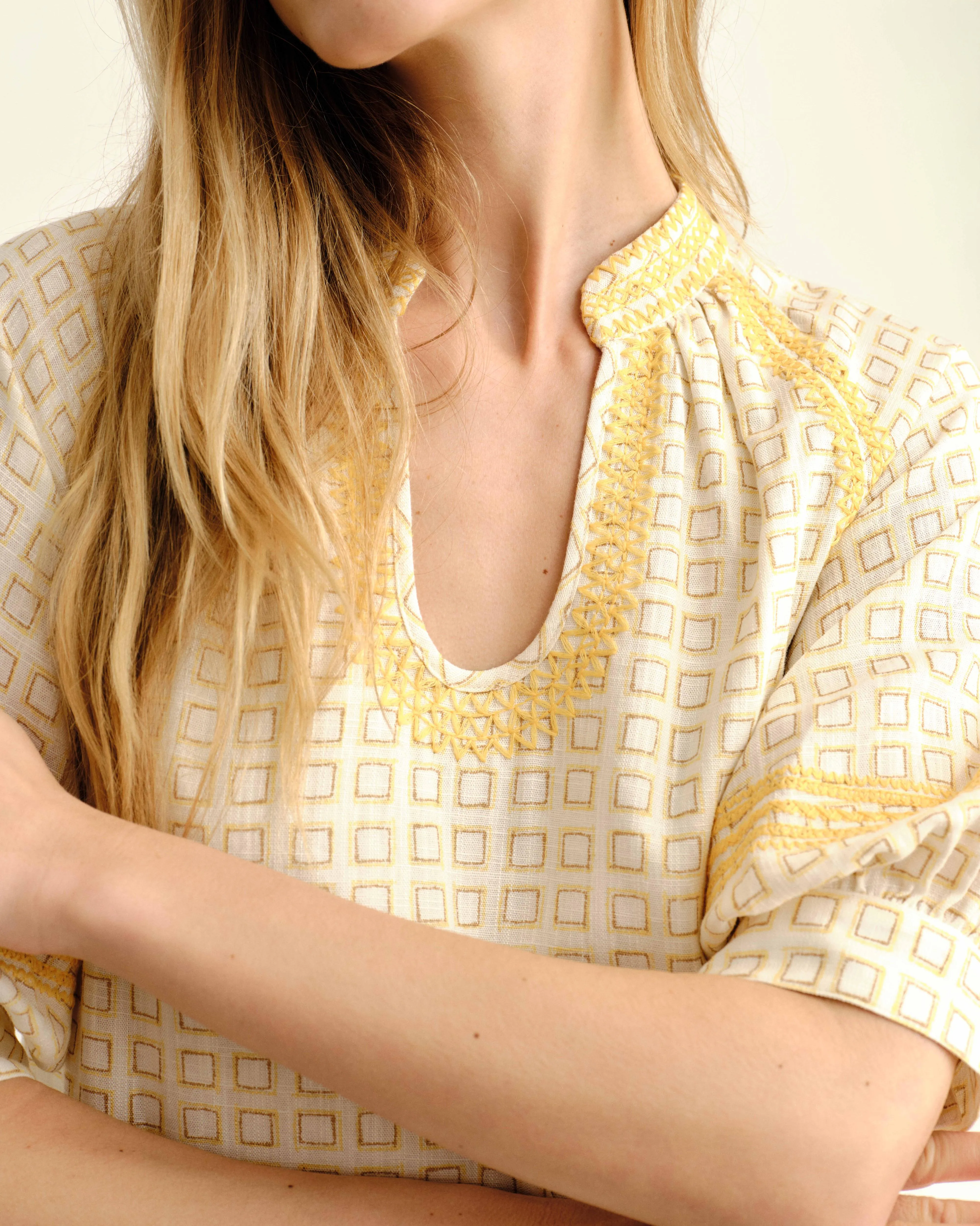 SU26 Eleanor Top-Seaglass Print-Ivory sold by Cartolina product image thumbnail 3