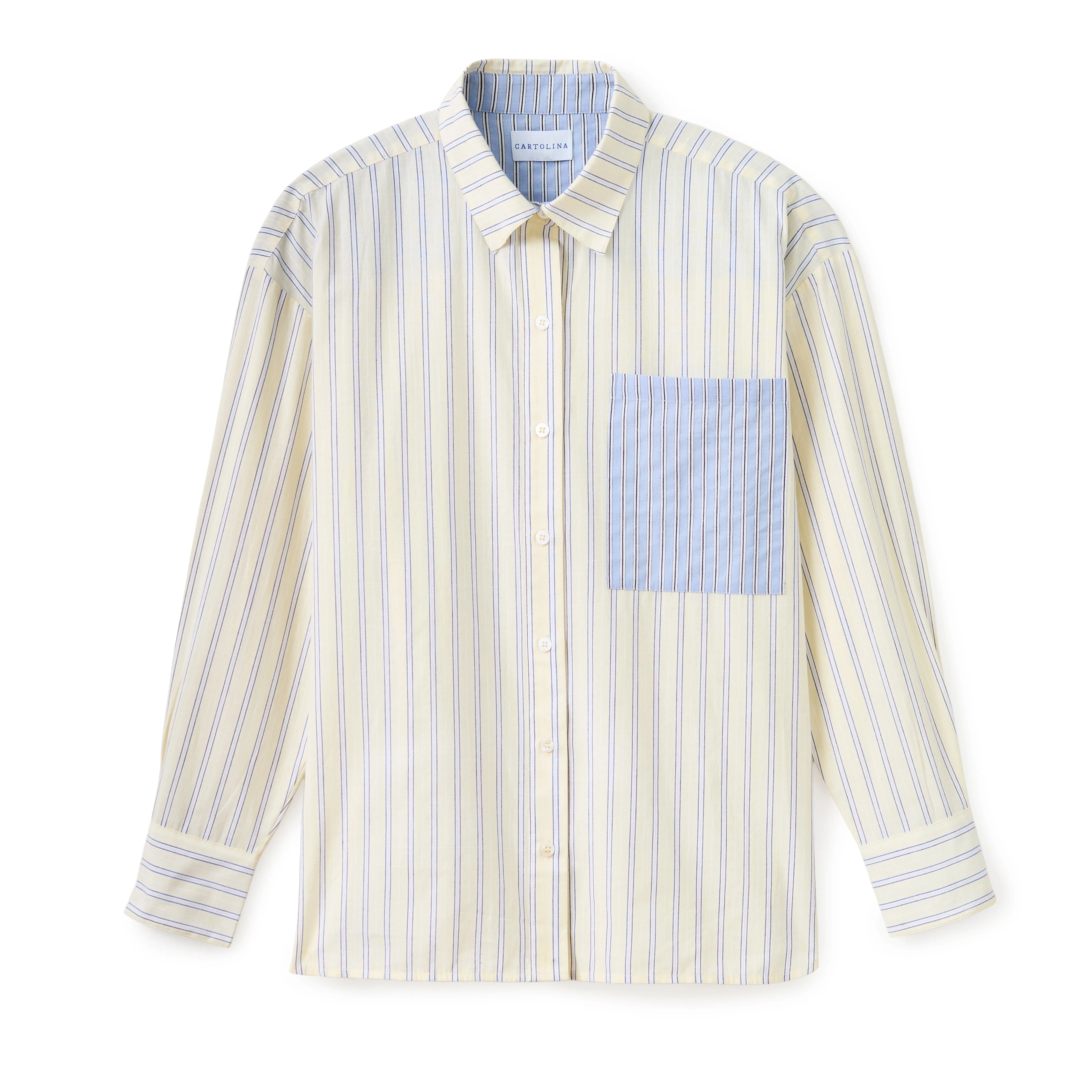 SU26 Penelope Button Front Shirt-Banana Stripe sold by Cartolina