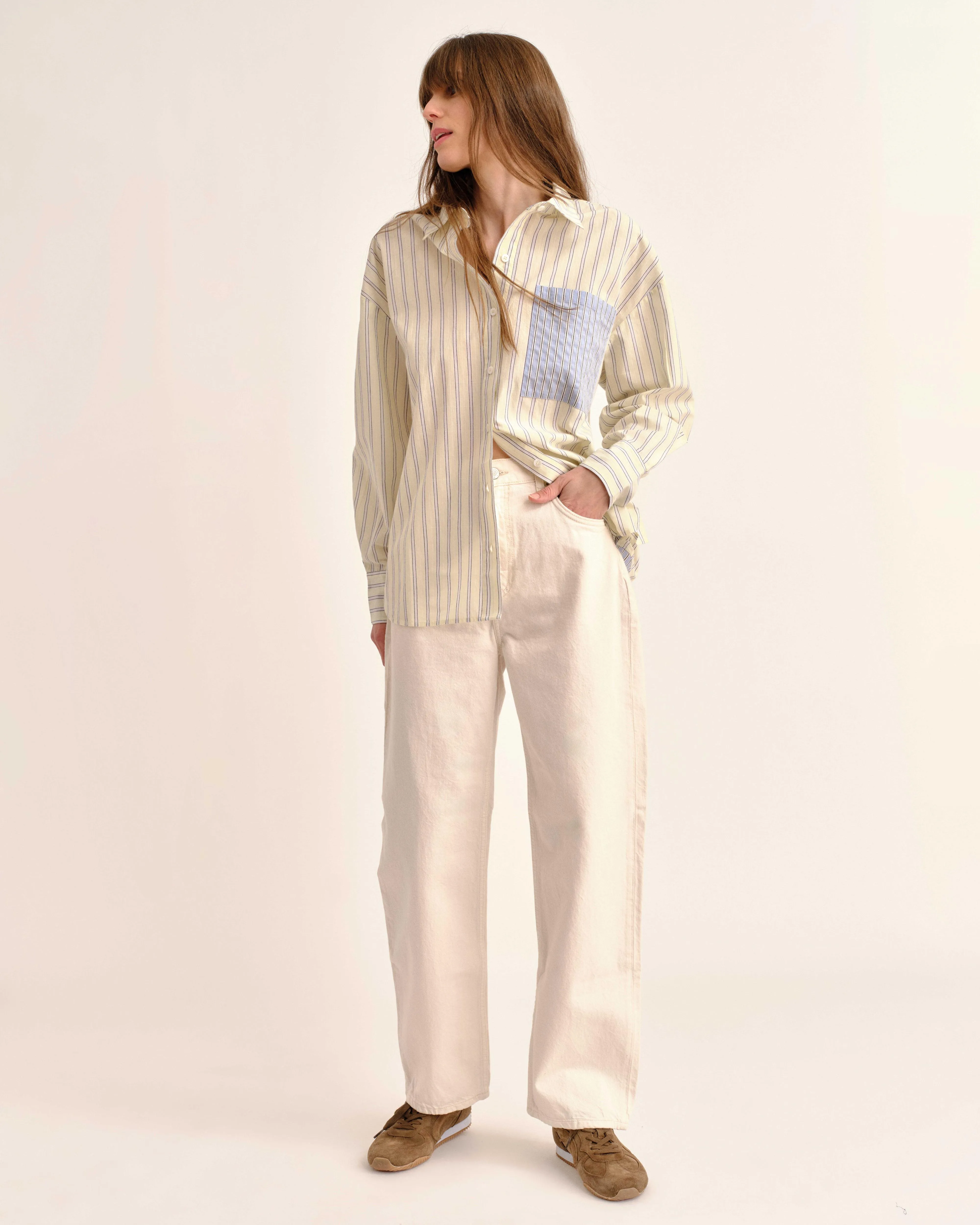 SU26 Penelope Button Front Shirt-Banana Stripe sold by Cartolina product image thumbnail 3