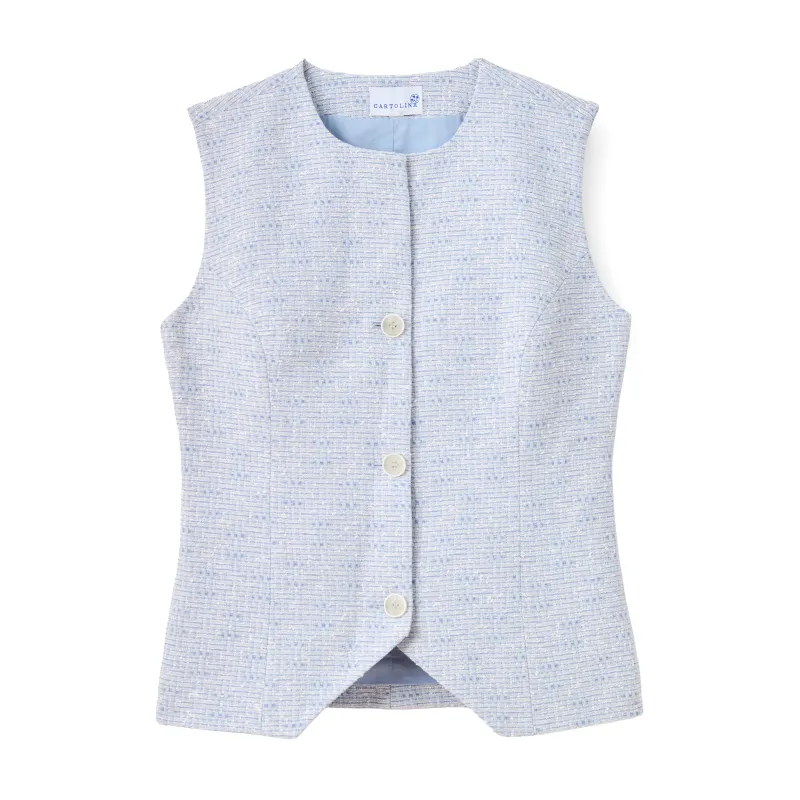 SU26 Freja Vest-Blue Mist made by Cartolina