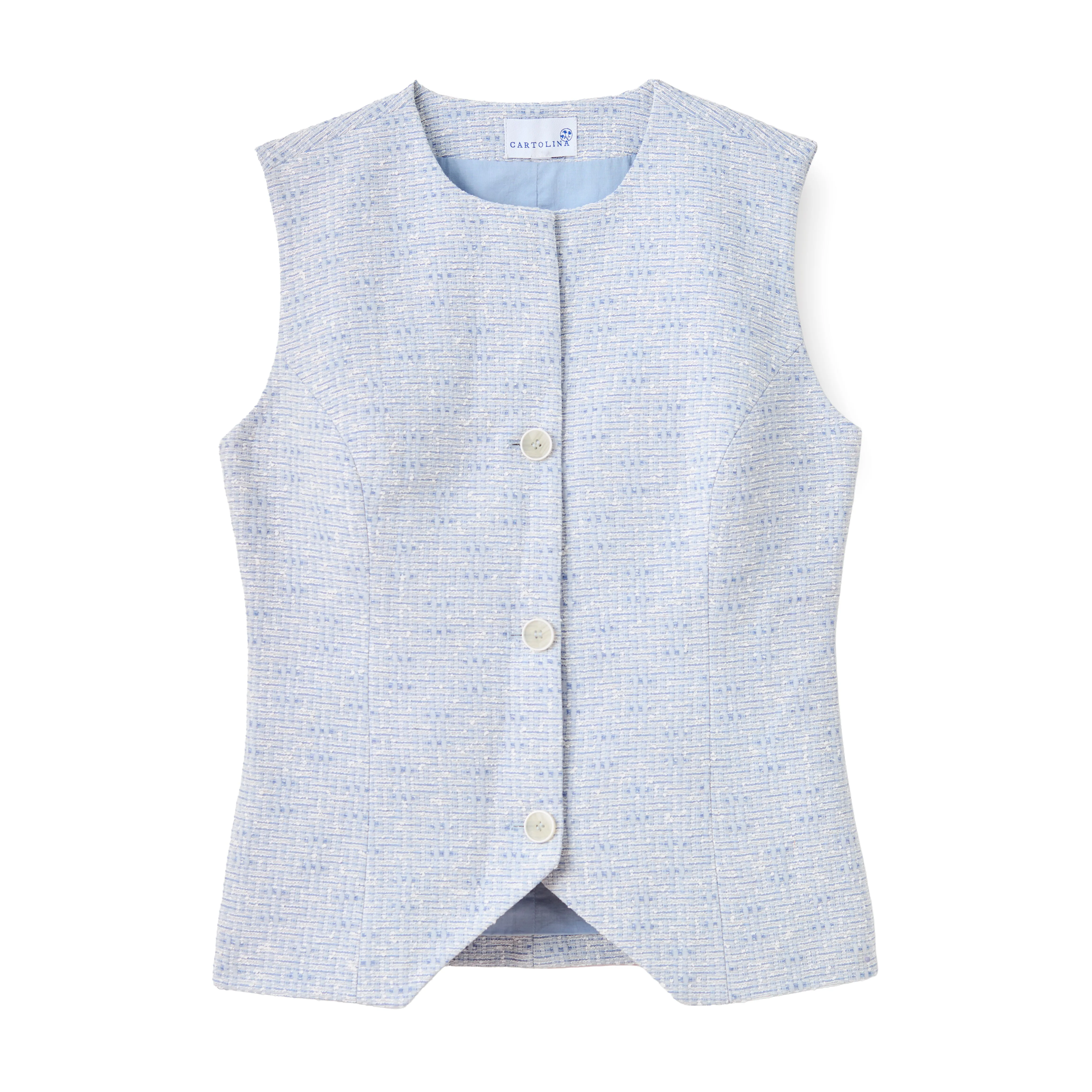 SU26 Freja Vest-Blue Mist sold by Cartolina
