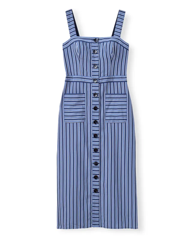 SU26 Natalie Dress-Coastal Stripe made by Cartolina