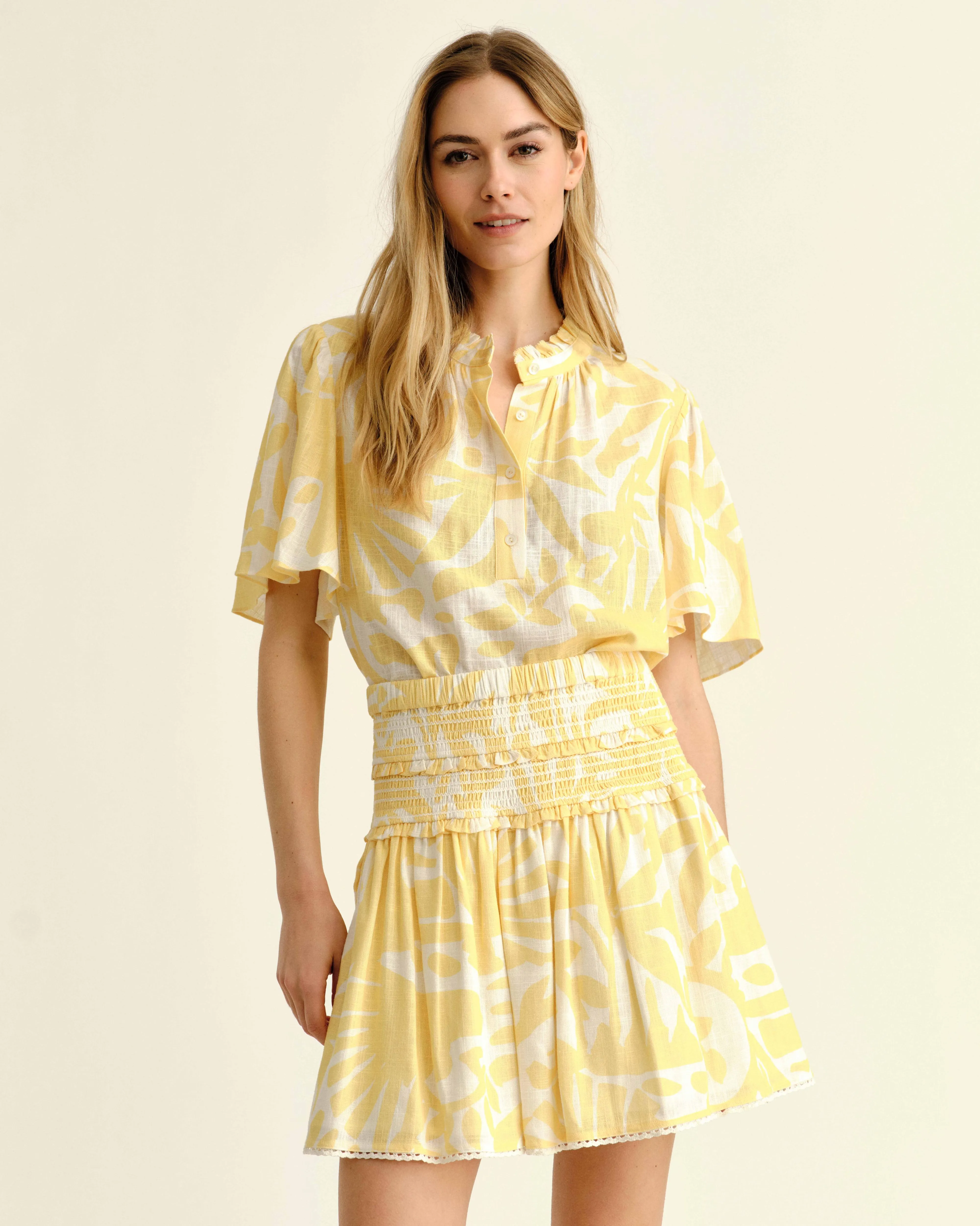 SU26 Kylie Mini Skirt-Parrish Geo Print-Banana sold by Cartolina product image thumbnail 2