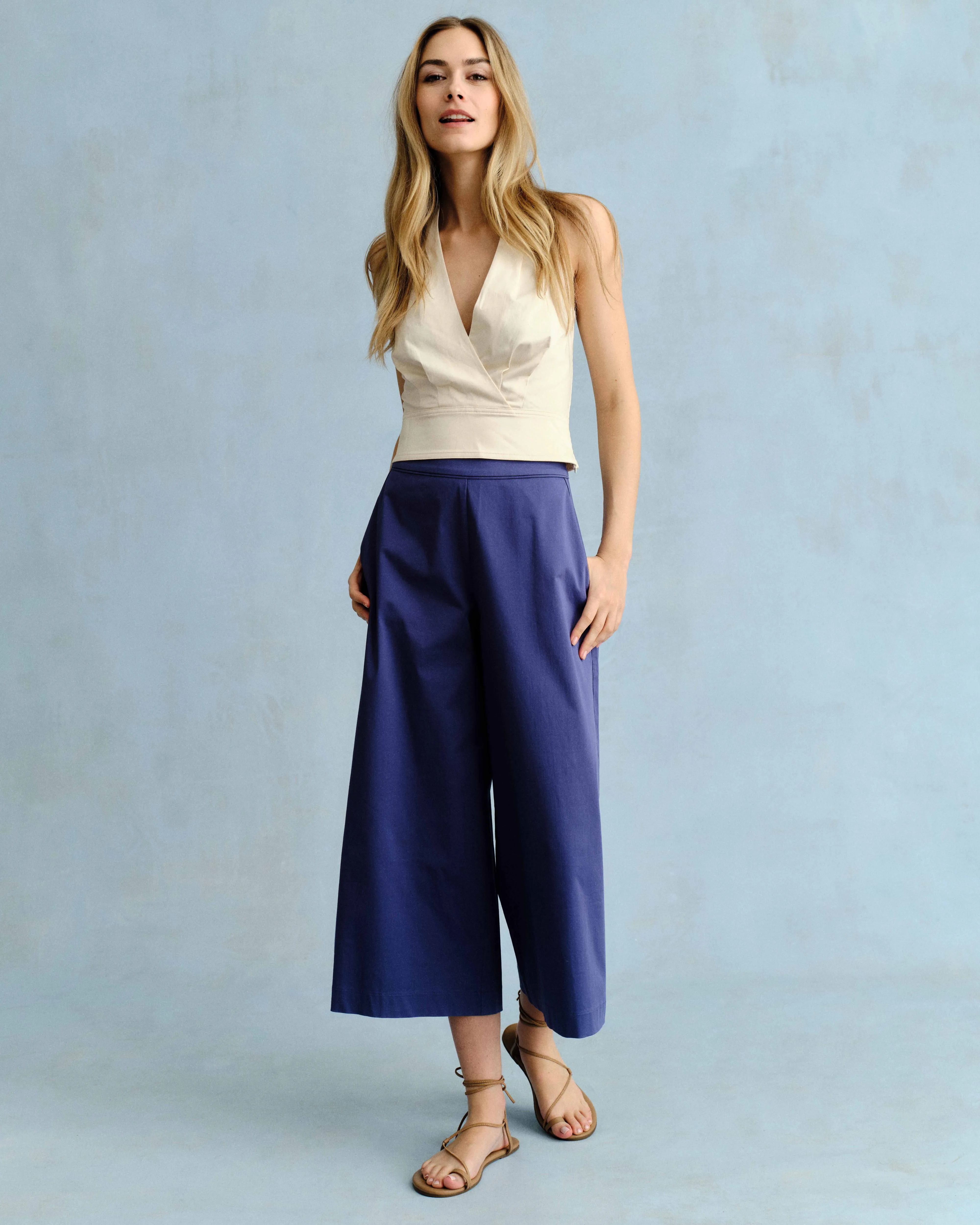 SU26 Olive Halter Top-Ivory sold by Cartolina product image thumbnail 2
