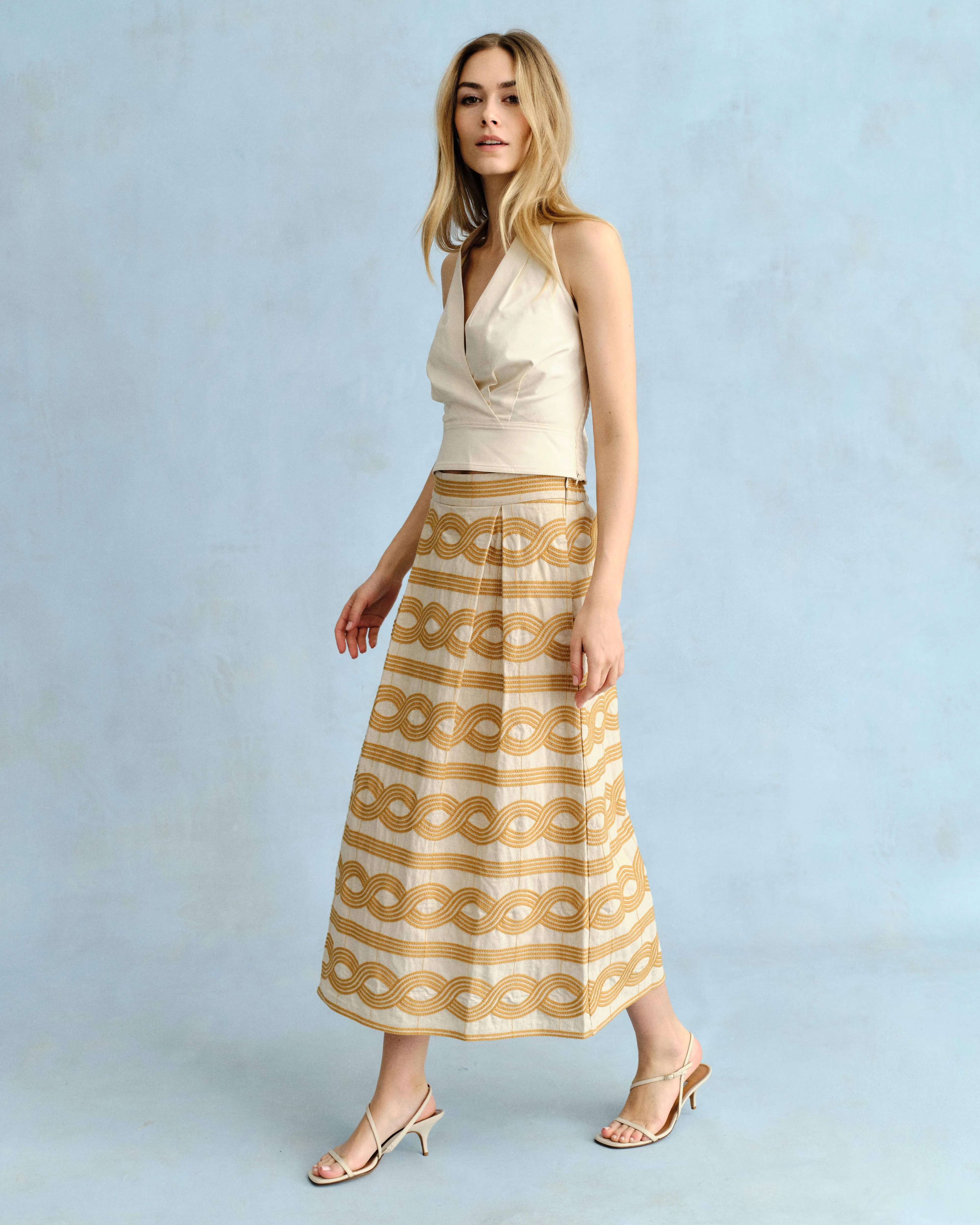 SU26 Olive Halter Top-Ivory sold by Cartolina product image thumbnail 3