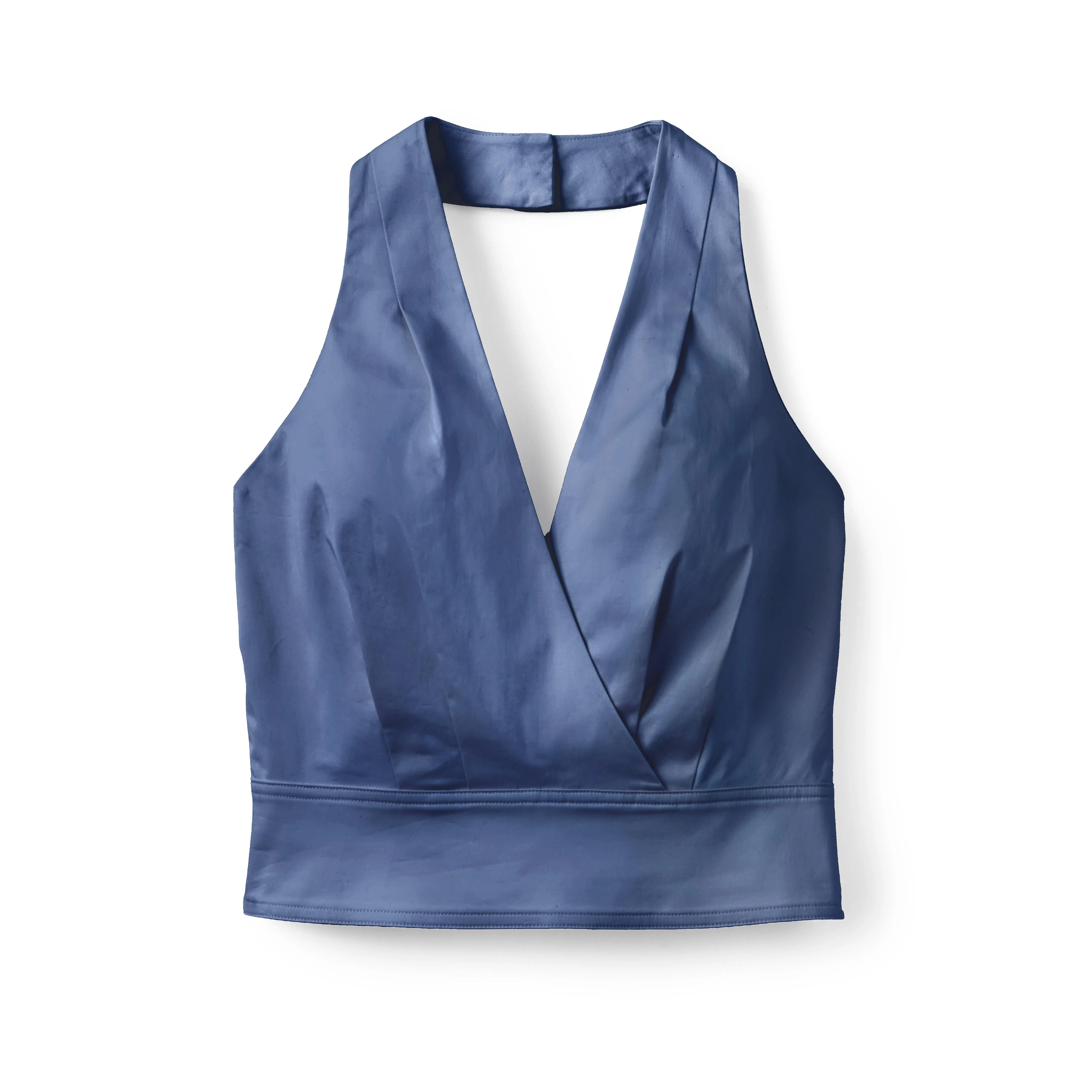 SU26 Olive Halter Top-Coastal Indigo sold by Cartolina
