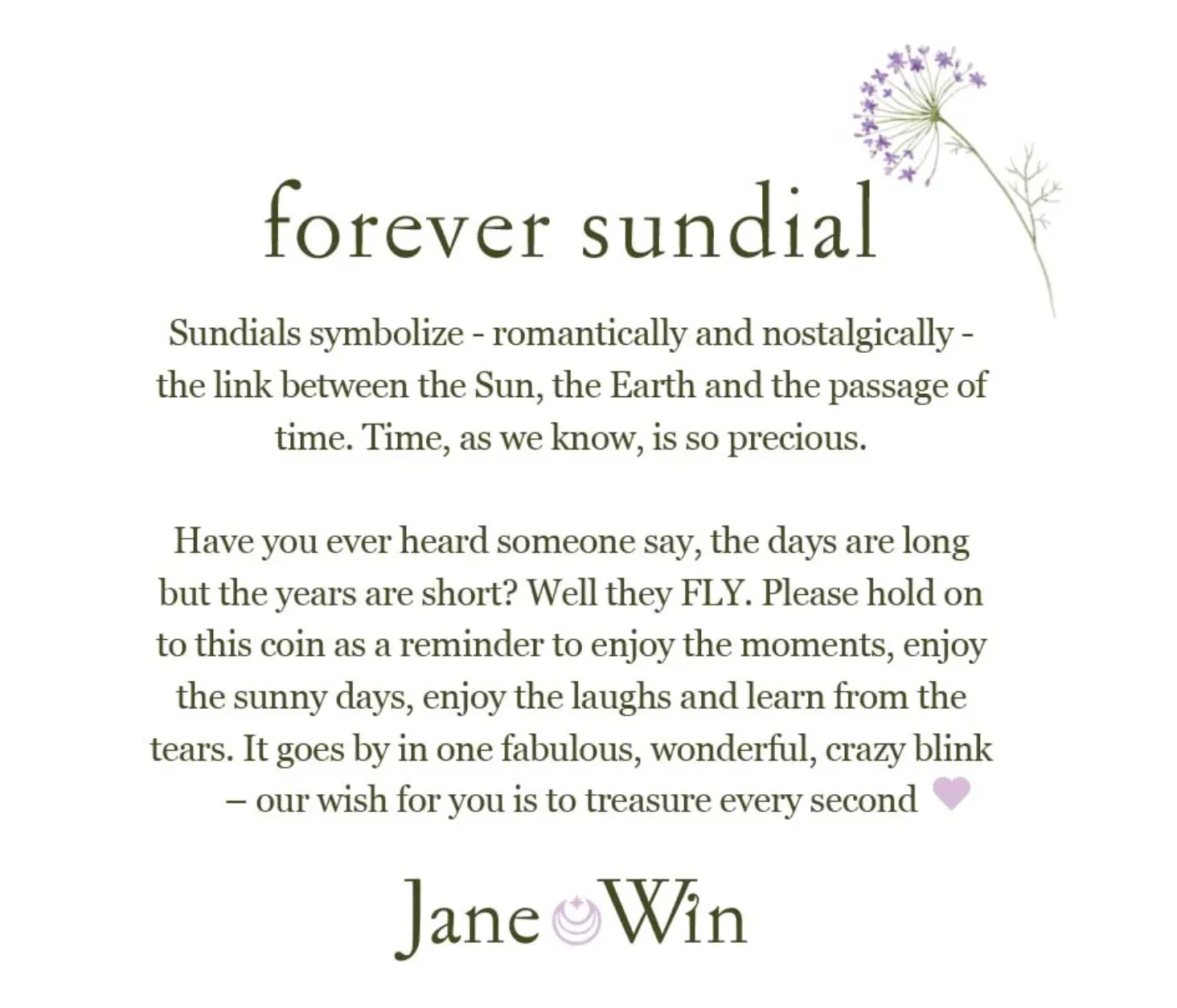 Jane Win Forever Sundial Pendant Coin Necklace sold by Cartolina product image thumbnail 3