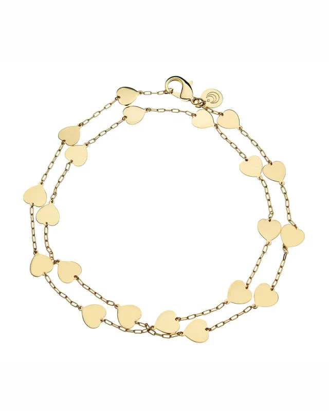 Jane Win Pieces of My Heart Double Wrap Chain Necklace made by Jane Win