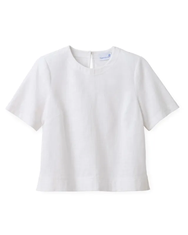 SU26 Chloe Top-Bright White made by Cartolina