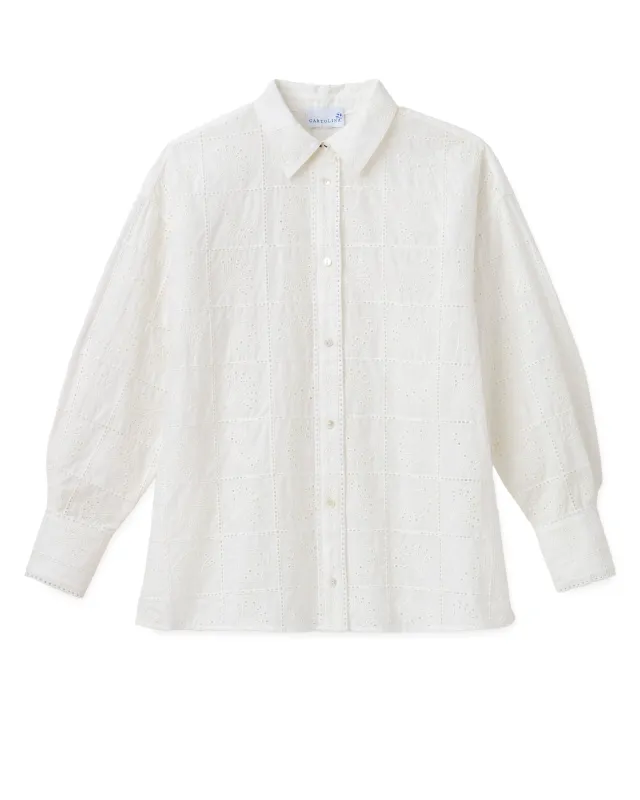 SU26 Margaux Button Down Shirt-Soft White made by Cartolina