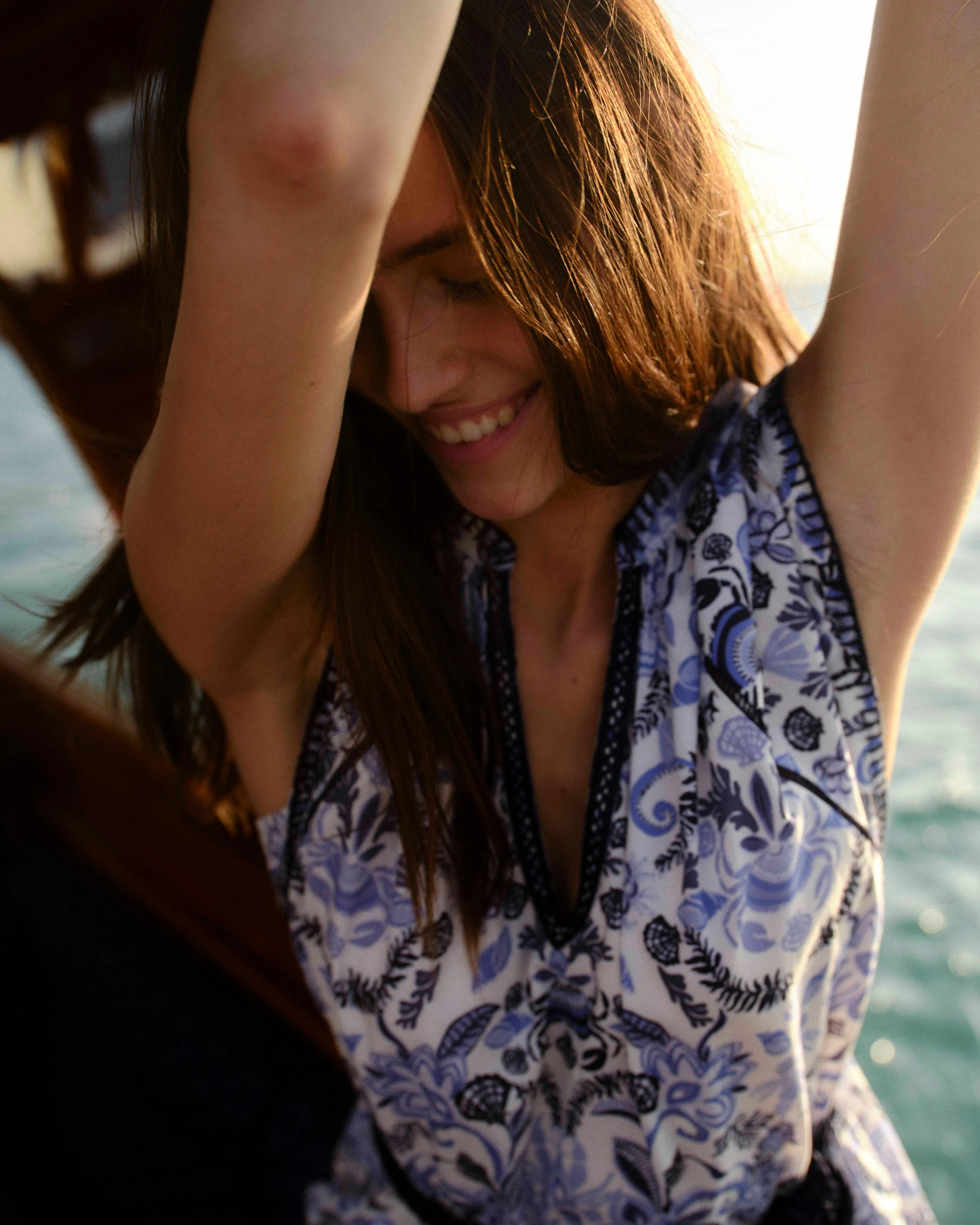 SU26 Harper Dress-Mariners Bloom Print-Blue Mist sold by Cartolina product image thumbnail 3