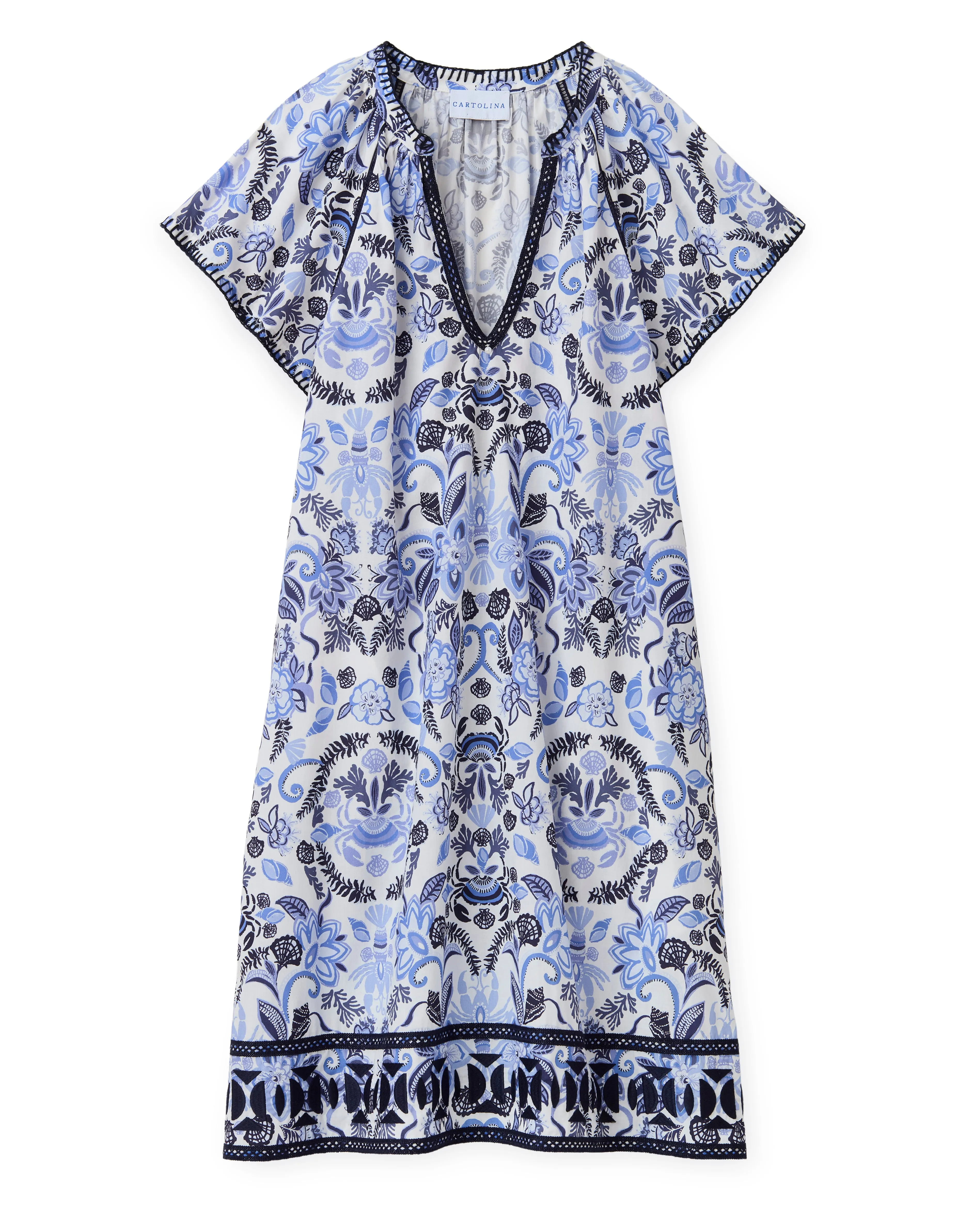 SU26 Harper Dress-Mariners Bloom Print-Blue Mist sold by Cartolina
