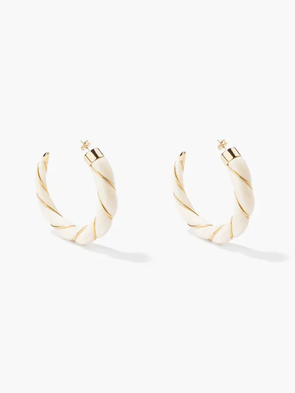 Aurelie Bidermann - Diana Earrings Ivory made by Cartolina
