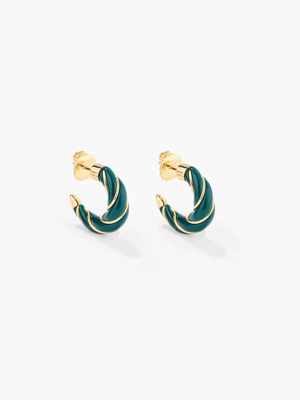 Aurelie Bidermann - Diana Emerald Earrings Mini sold by Cartolina