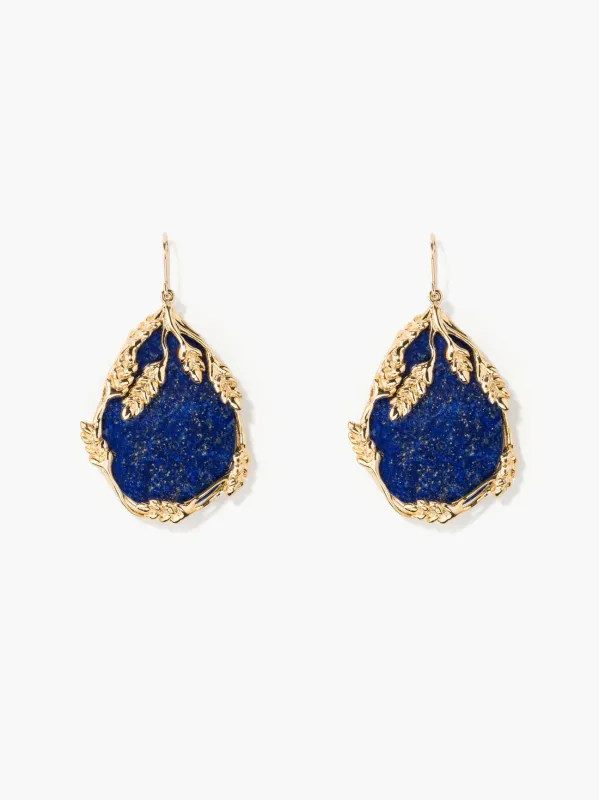 Aurelie Bidermann - Françoise Lapis Lazuli Earrings made by Cartolina