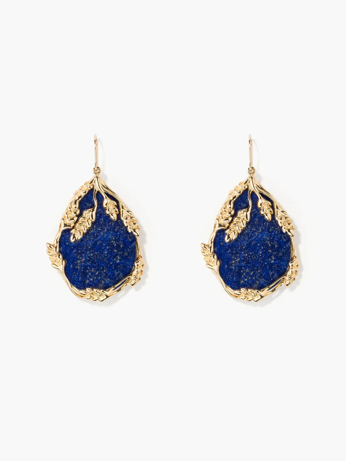 Aurelie Bidermann - Françoise Lapis Lazuli Earrings sold by Cartolina