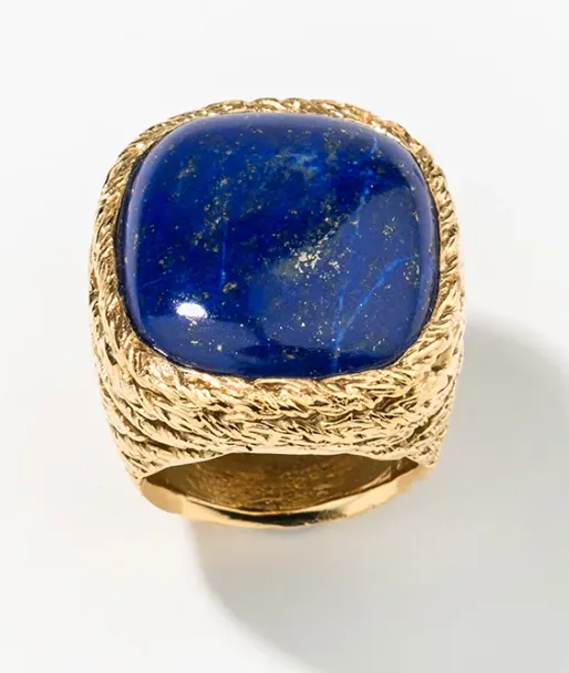 Aurelie Bidermann - Lapis Lazuli Miki Ring sold by Cartolina