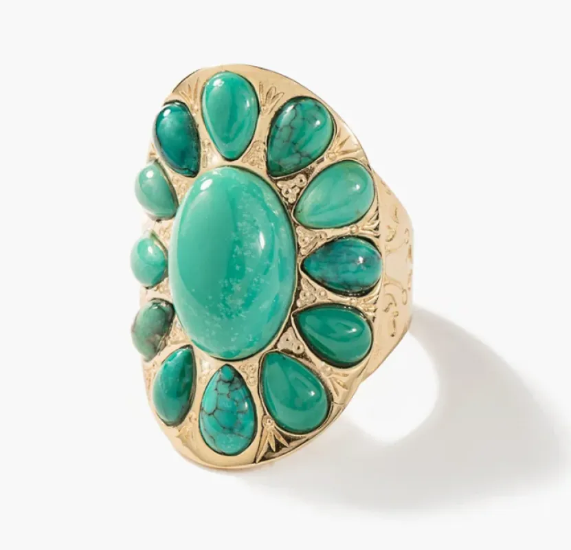 Aurelie Bidermann - Navajo Ring with Turquoise made by Cartolina