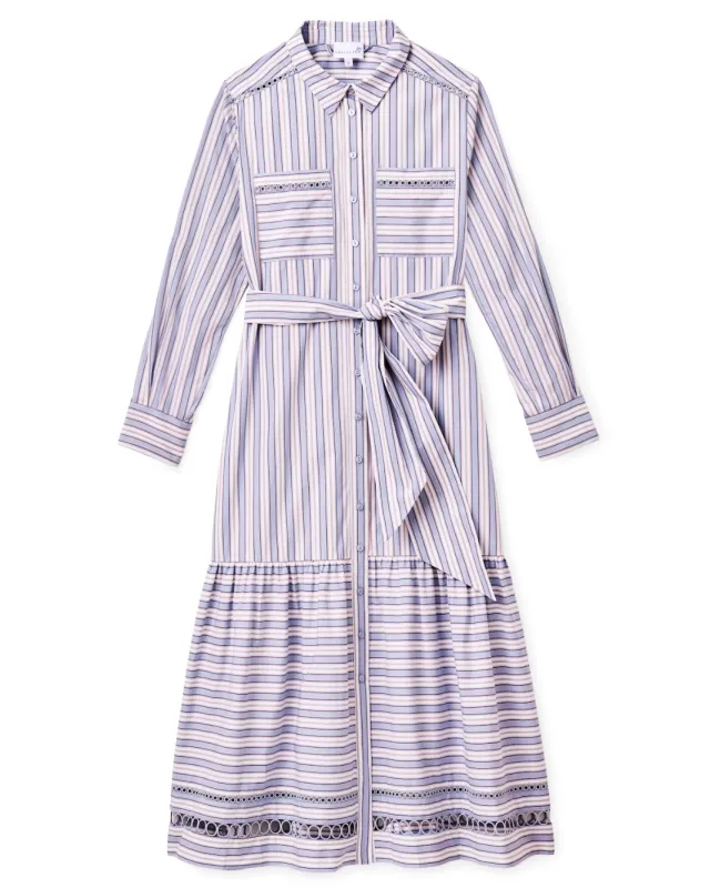 PF26 Celia Dress-Cartolina Stripe-Pale Blue made by Cartolina
