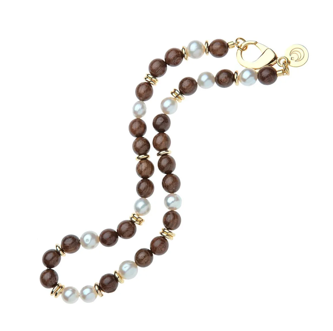 Jane Win - Wood and Pearl Statement Necklace sold by Cartolina product image thumbnail 2