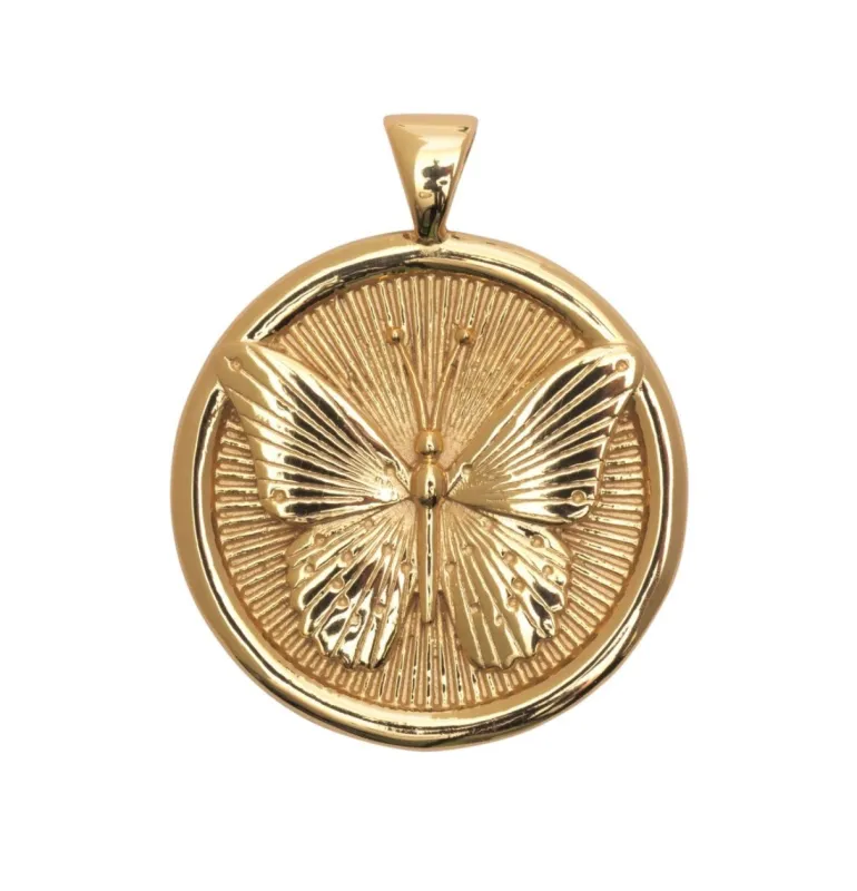 Jane Win Original Pendant Coin - Butterfly made by Jane Win
