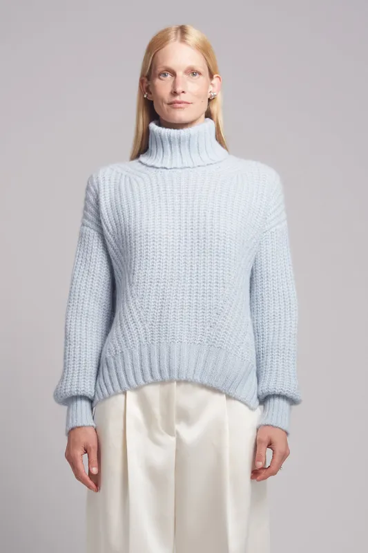 ALI SWEATER | POWDER BLUE sold by ELEVEN SIX