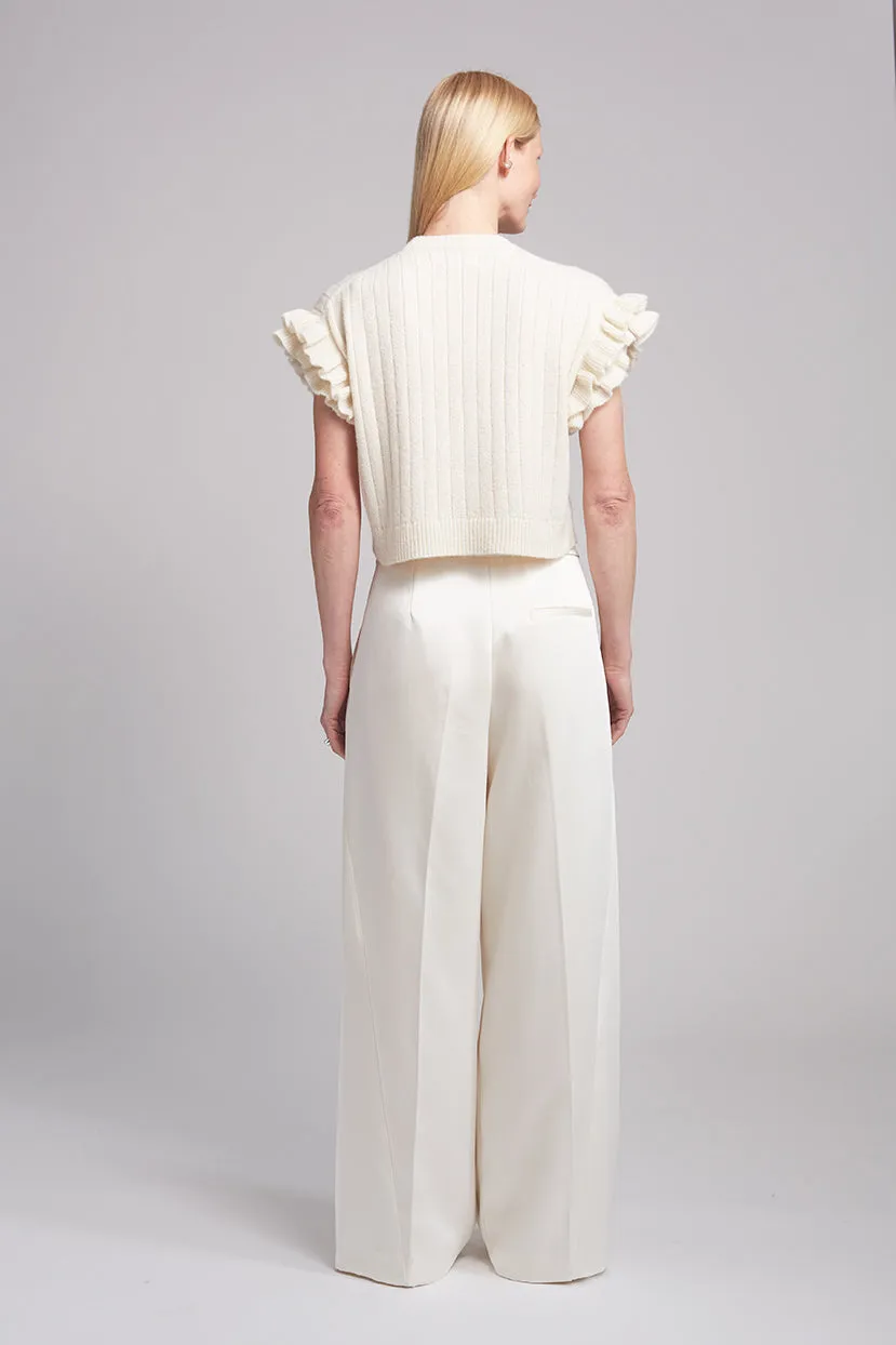 TANYA RUFFLE TANK | IVORY sold by ELEVEN SIX product image thumbnail 4