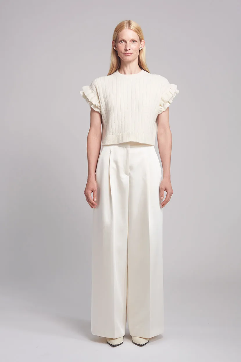 TANYA RUFFLE TANK | IVORY sold by ELEVEN SIX product image thumbnail 3